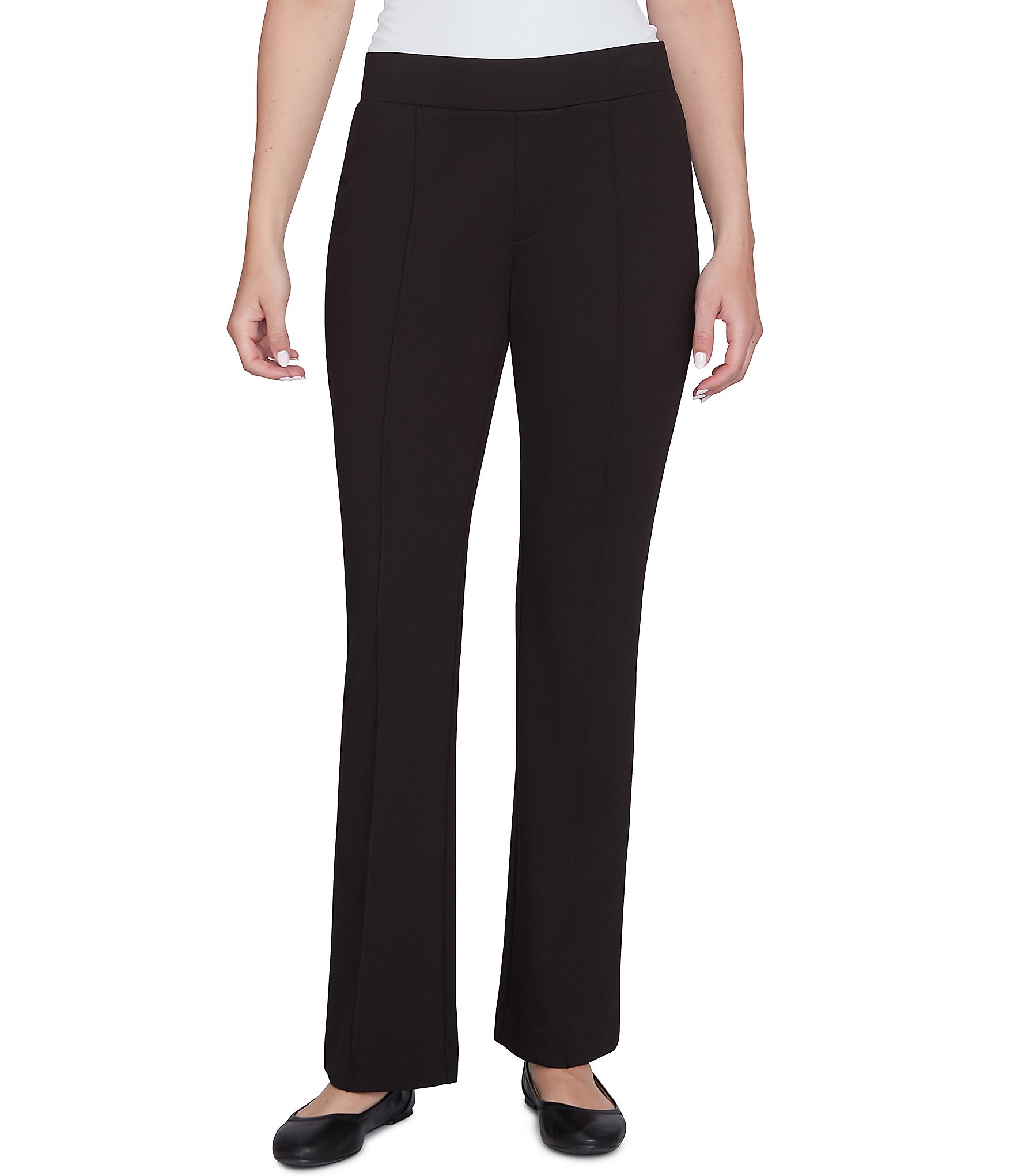 Ruby Rd. Ponte Knit Flare Leg Pull-On Pants