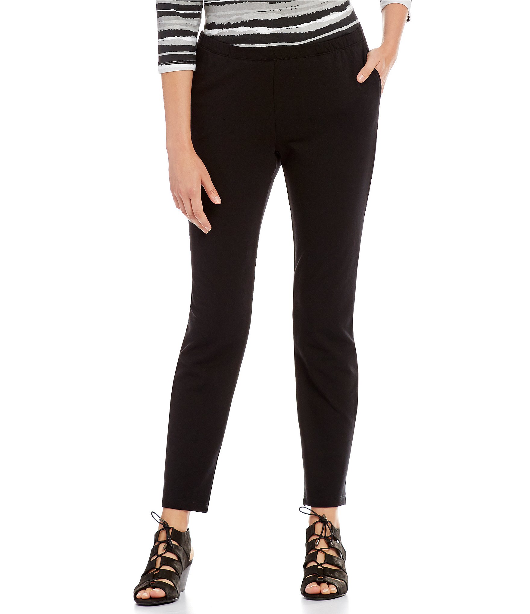 Ruby Rd. Pull-On Stretch French Terry Pants | Dillard's