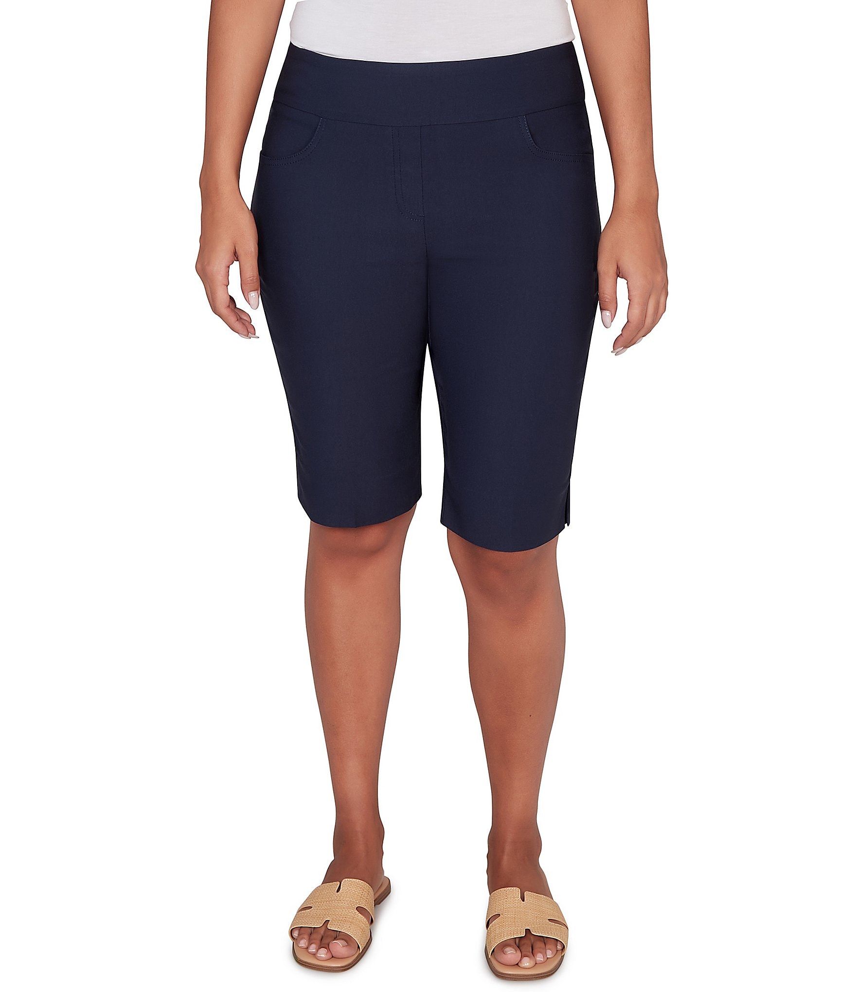 chinese dress ladies Luxury Navy Blue Textured Co-ord Set – Women's Shirt & Shorts 2-Piece main image 1