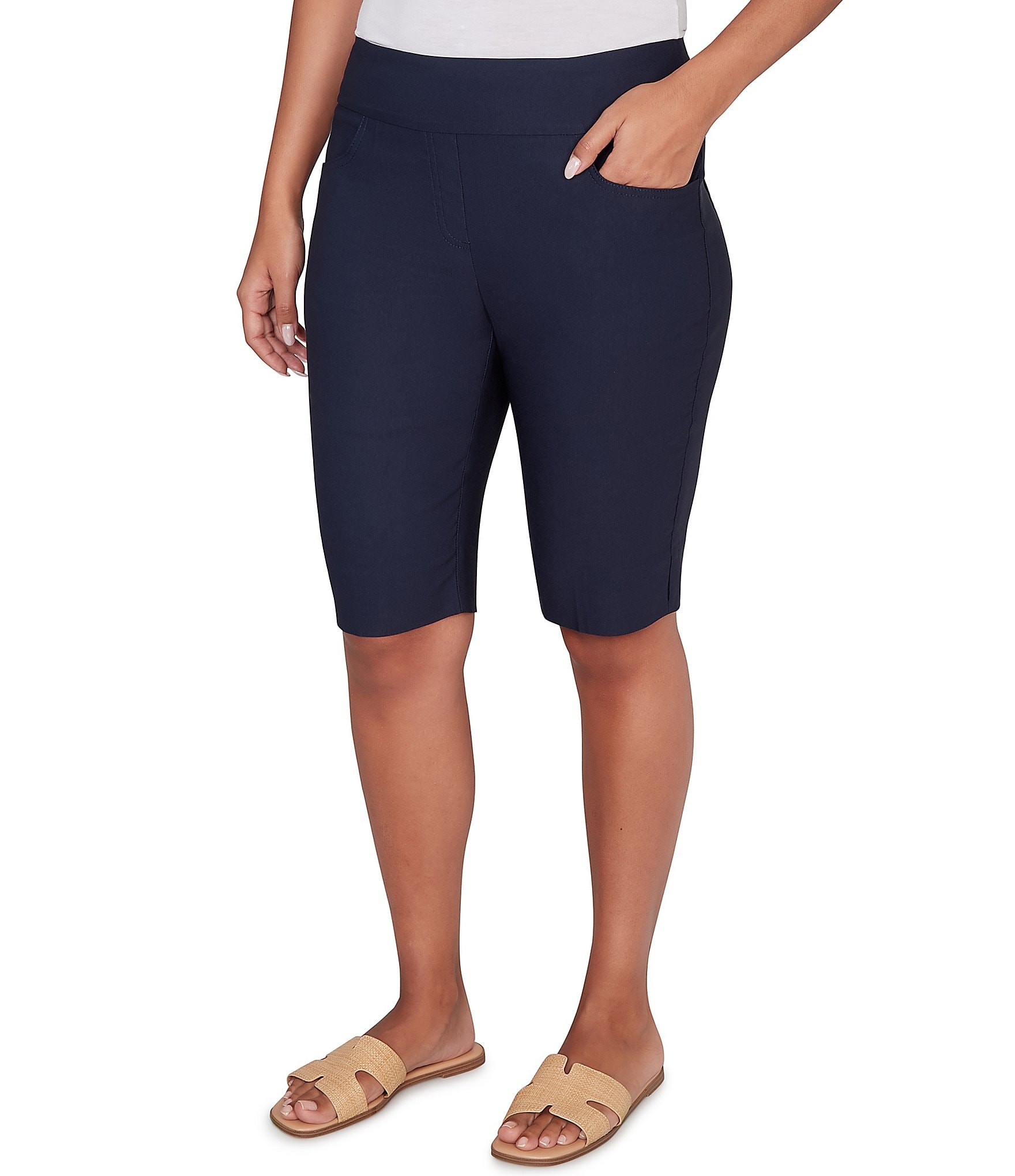 Ruby Rd. Silky Tech Bermuda Pull-On Shorts