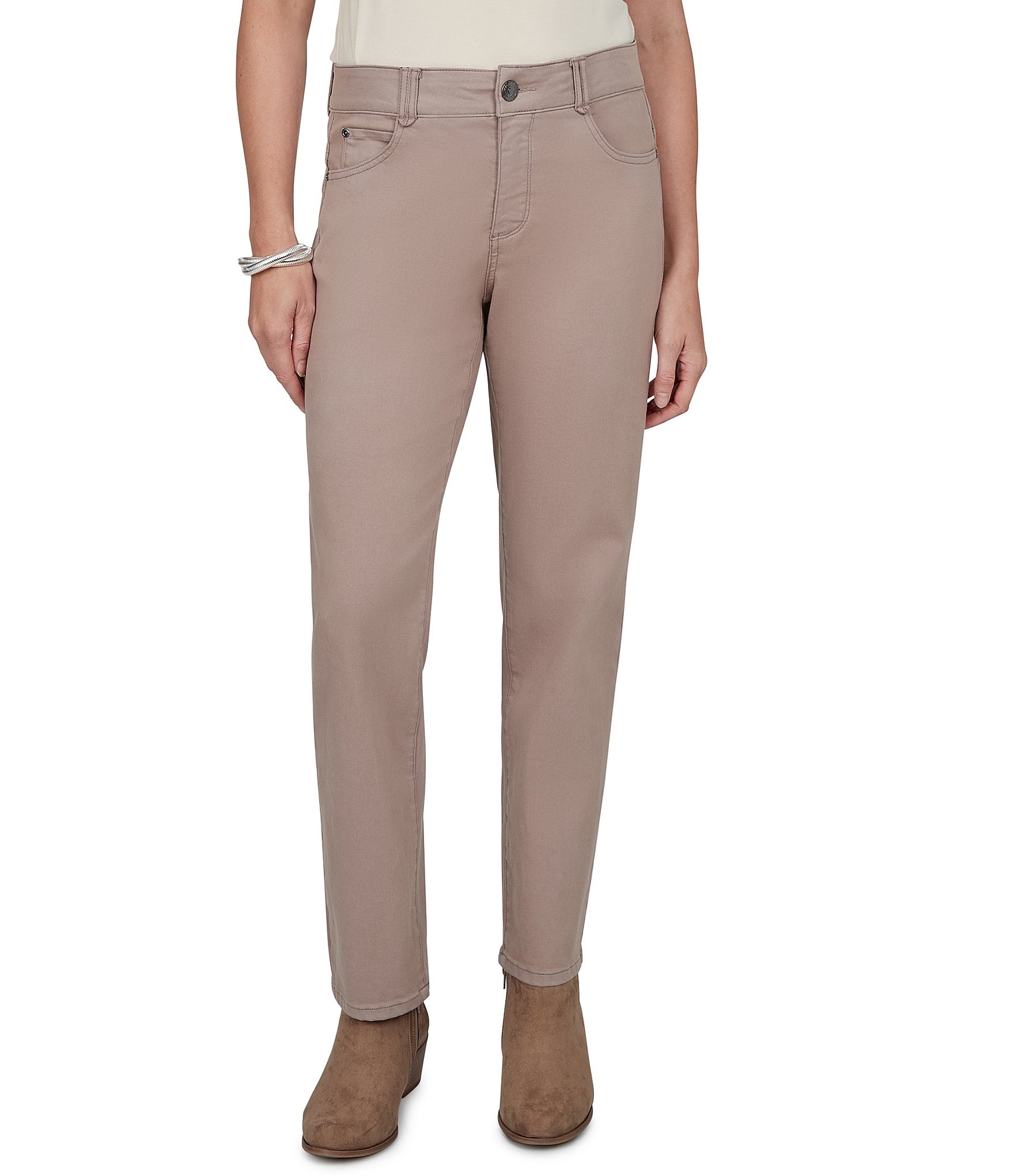 Ruby Rd. Soft Stretch Straight Leg Denim Ankle Pants