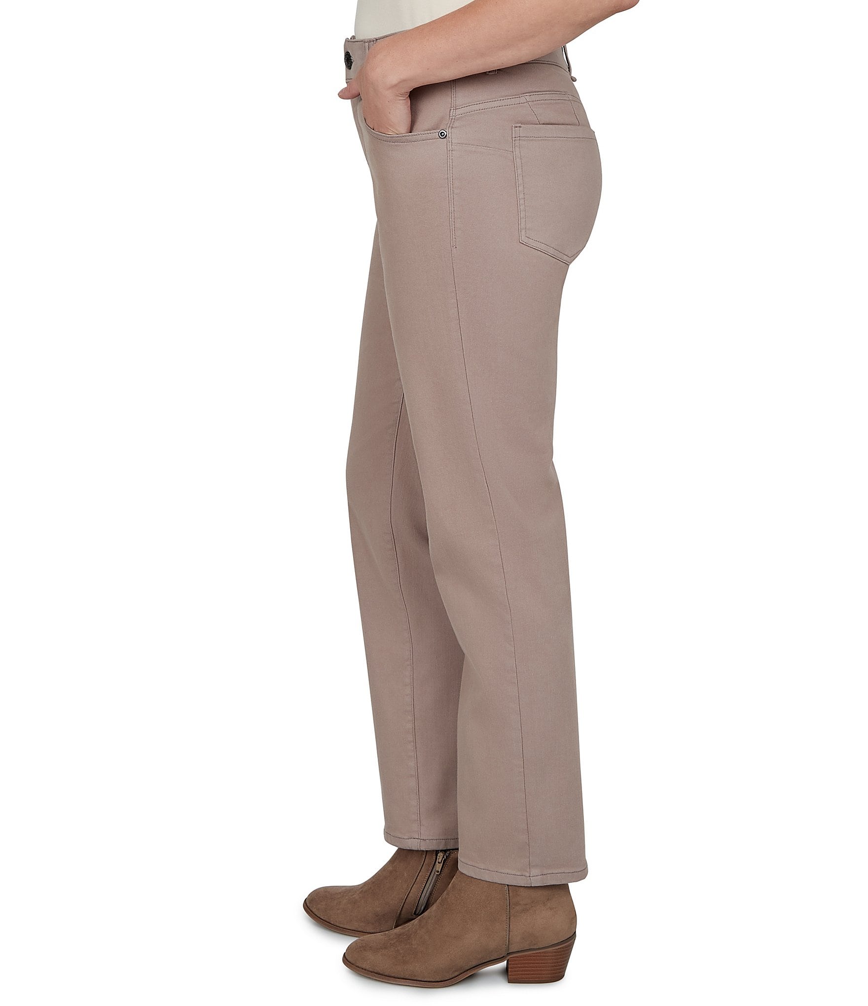 Ruby Rd. Soft Stretch Straight Leg Denim Ankle Pants