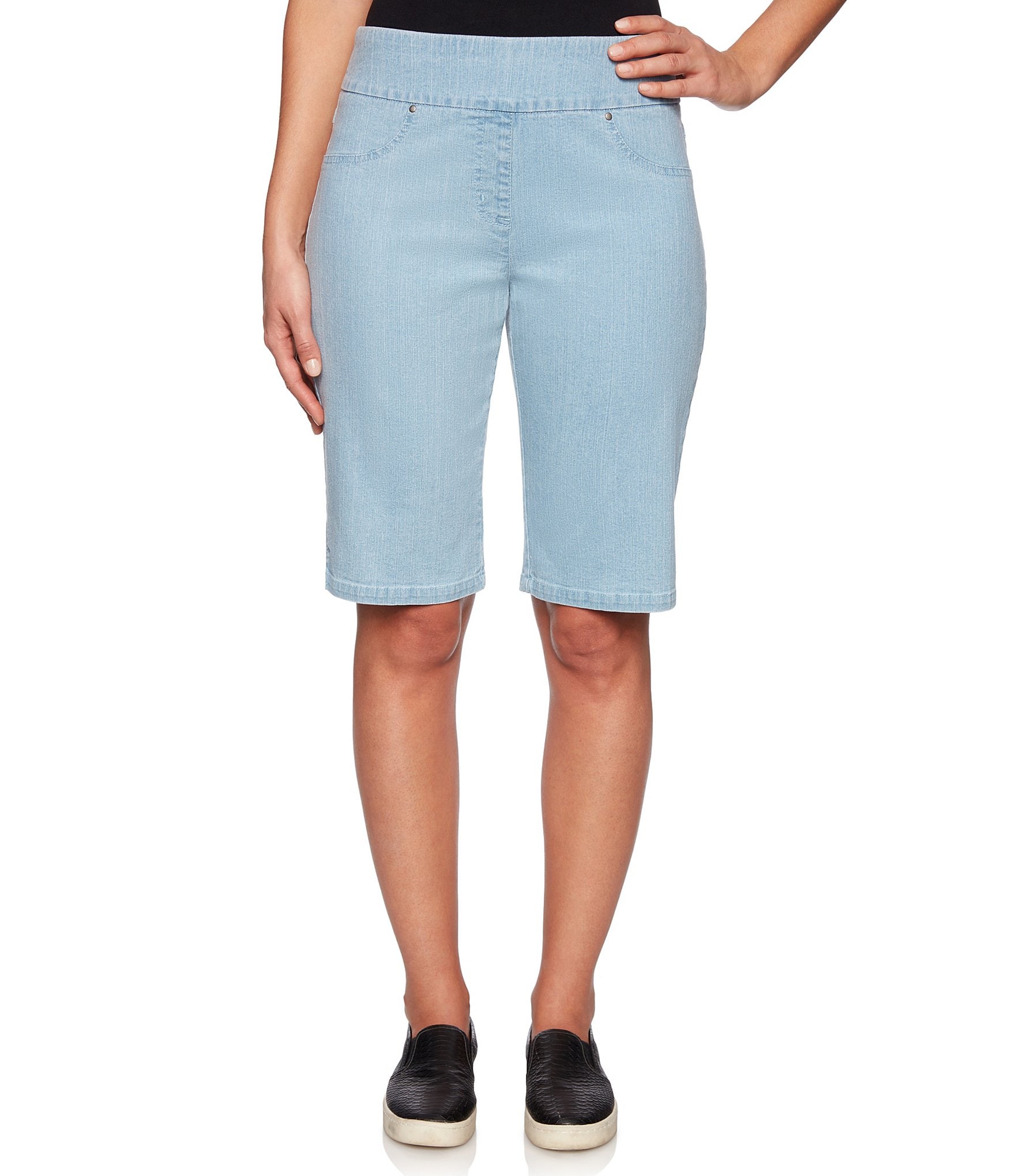 Ruby Rd. Stretch Denim PullOn Bermuda Shorts Dillard's