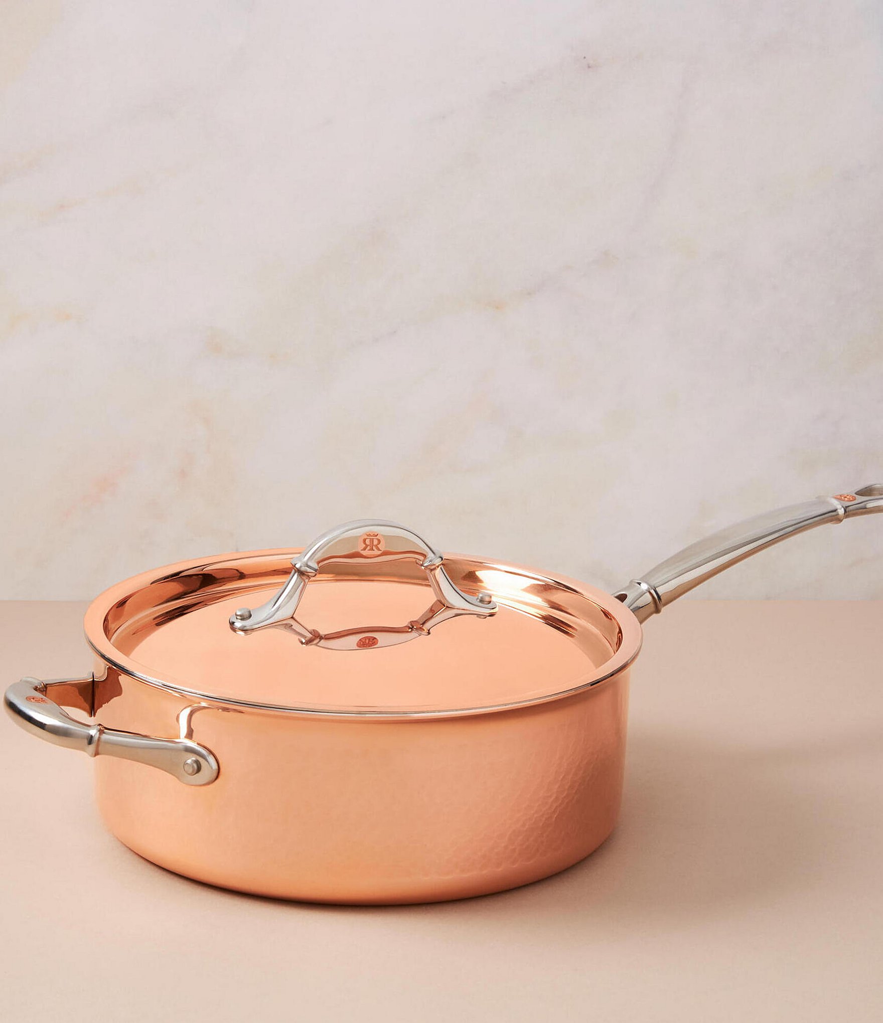 Ruffoni Symphonia Cupra 4-Quart Saute Pan with Helper Handle