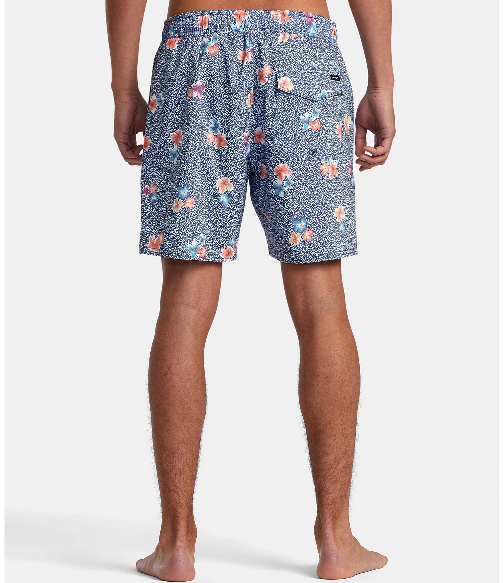 RVCA Barnes Elastic 17#double; Outseam Floral Board Shorts