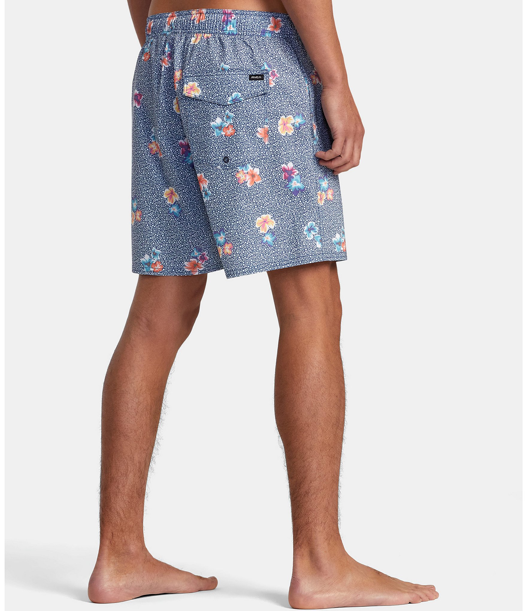 RVCA Barnes Elastic 17#double; Outseam Floral Board Shorts