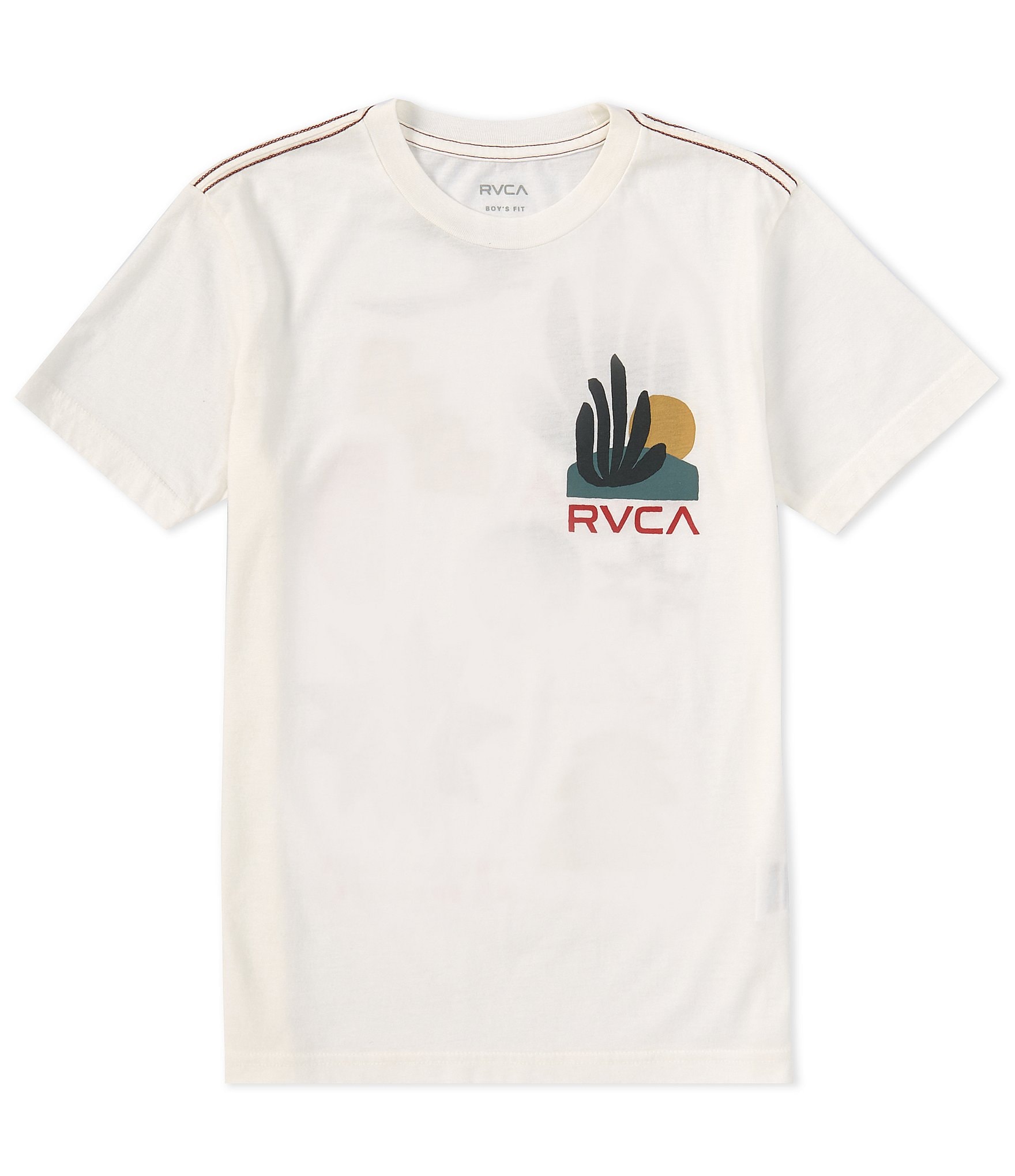 RVCA Big Boys 8-20 Short Sleeve Paper Cuts Graphic T-Shirt