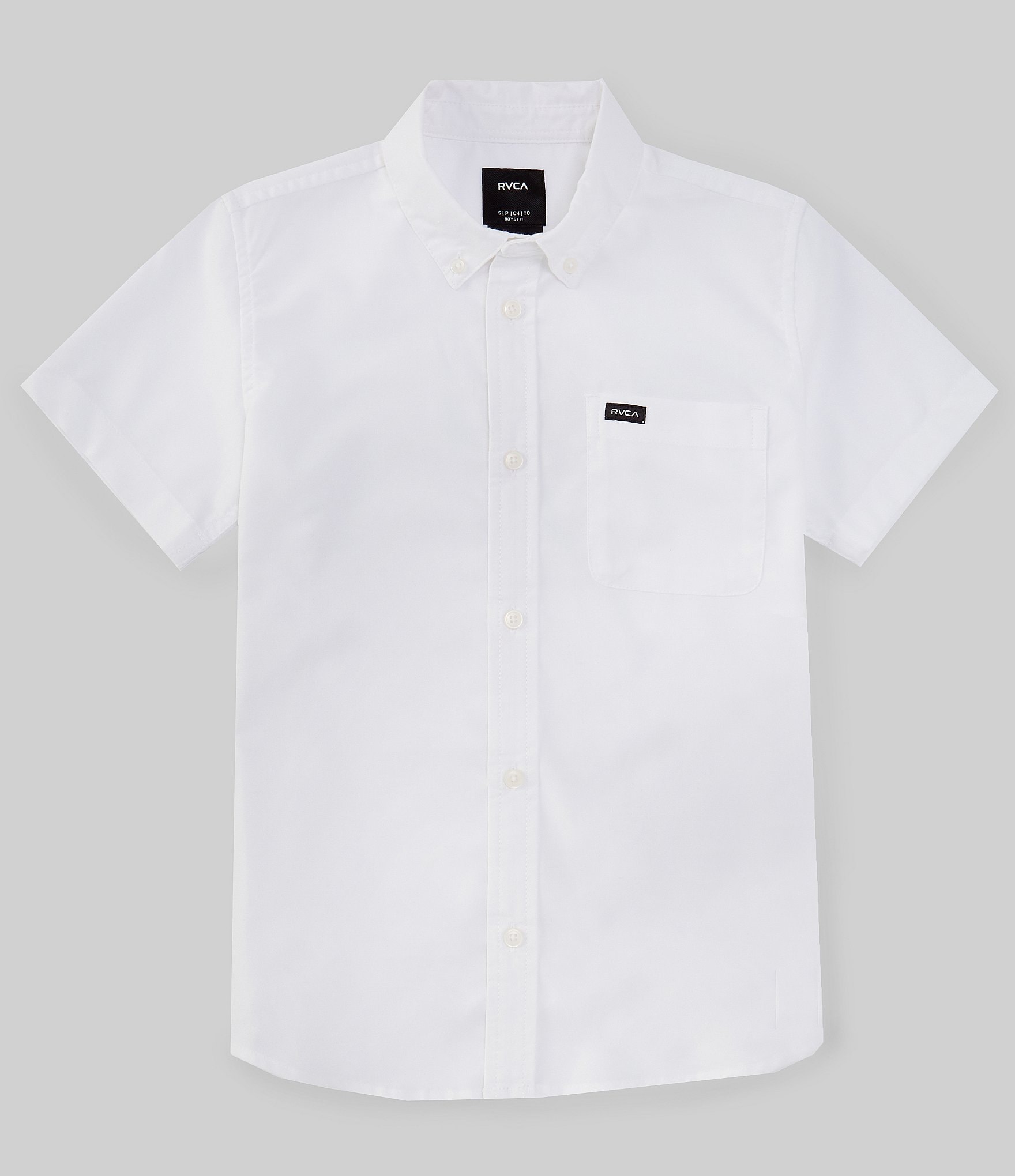 RVCA Big Boys 8-20 Short Sleeve That'll Do Stretch Shirt