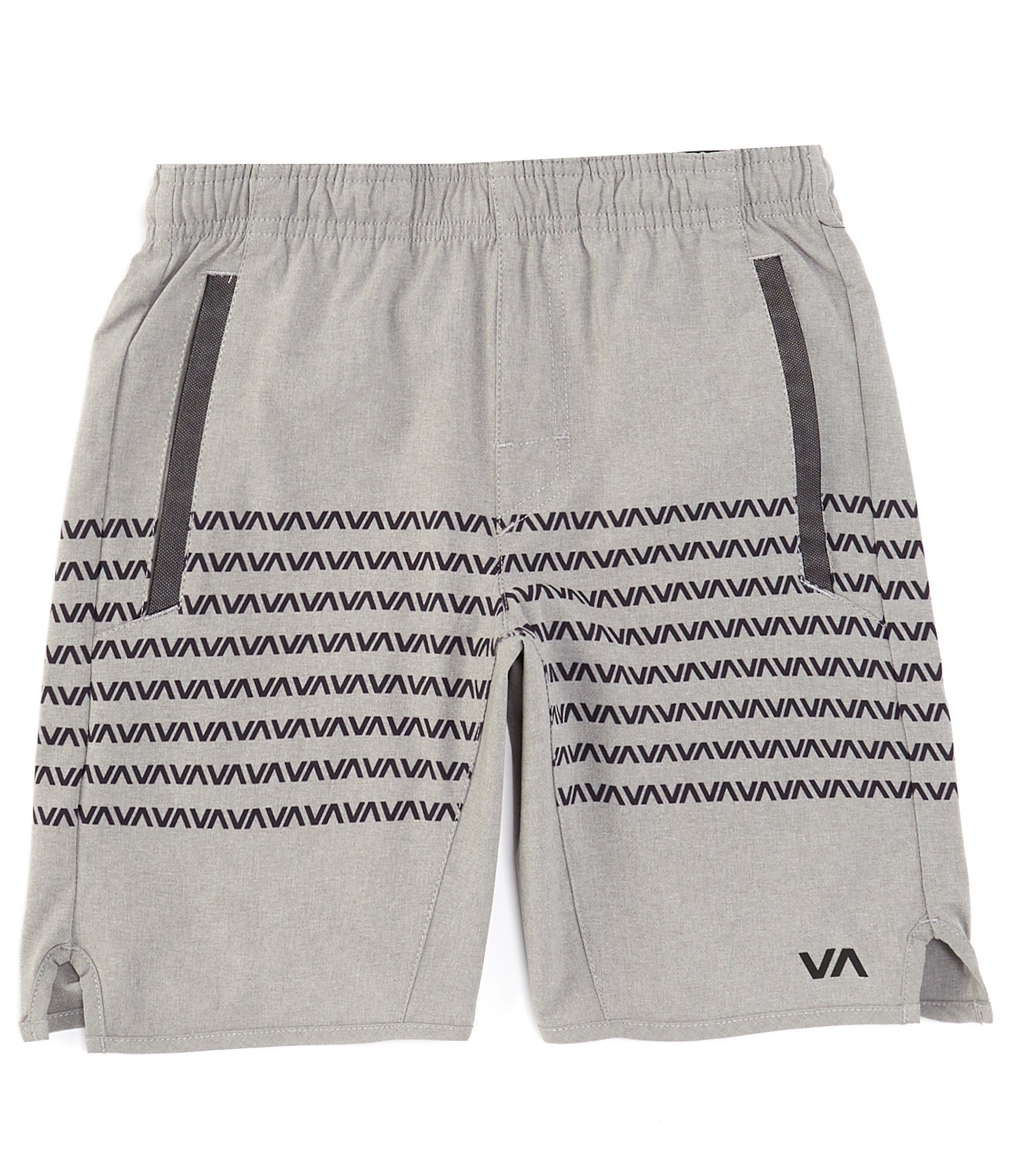 RVCA Big Boys 8-20 Yogger Stretch Elastic 15#double; Inseam Logo Printed Shorts