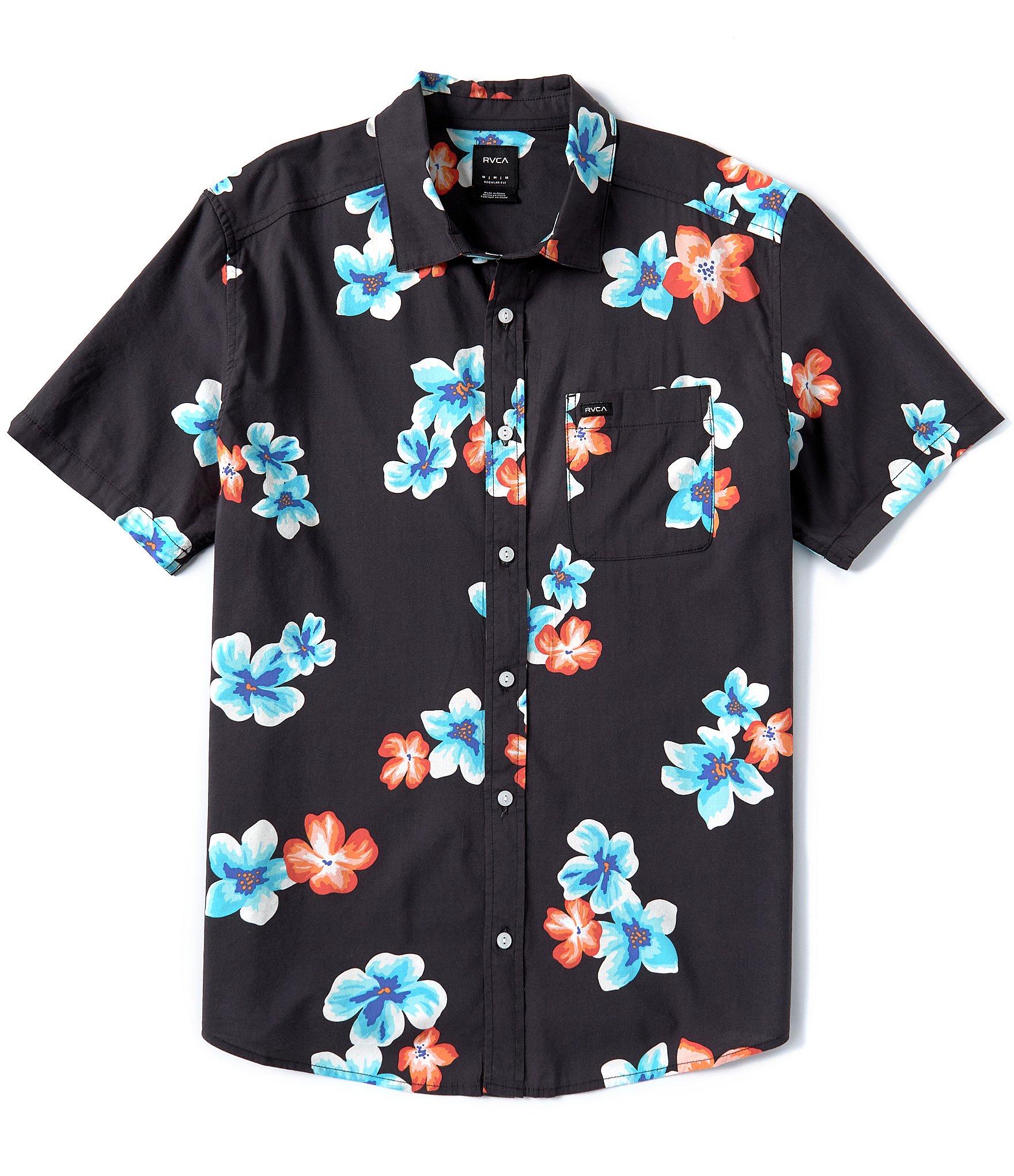 RVCA Short Sleeve Anytime Floral Woven Shirt