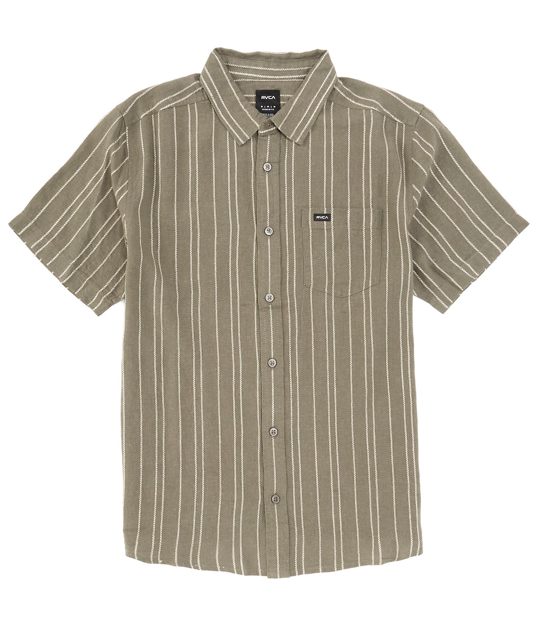 RVCA Short Sleeve Mercy Stripe Woven Shirt