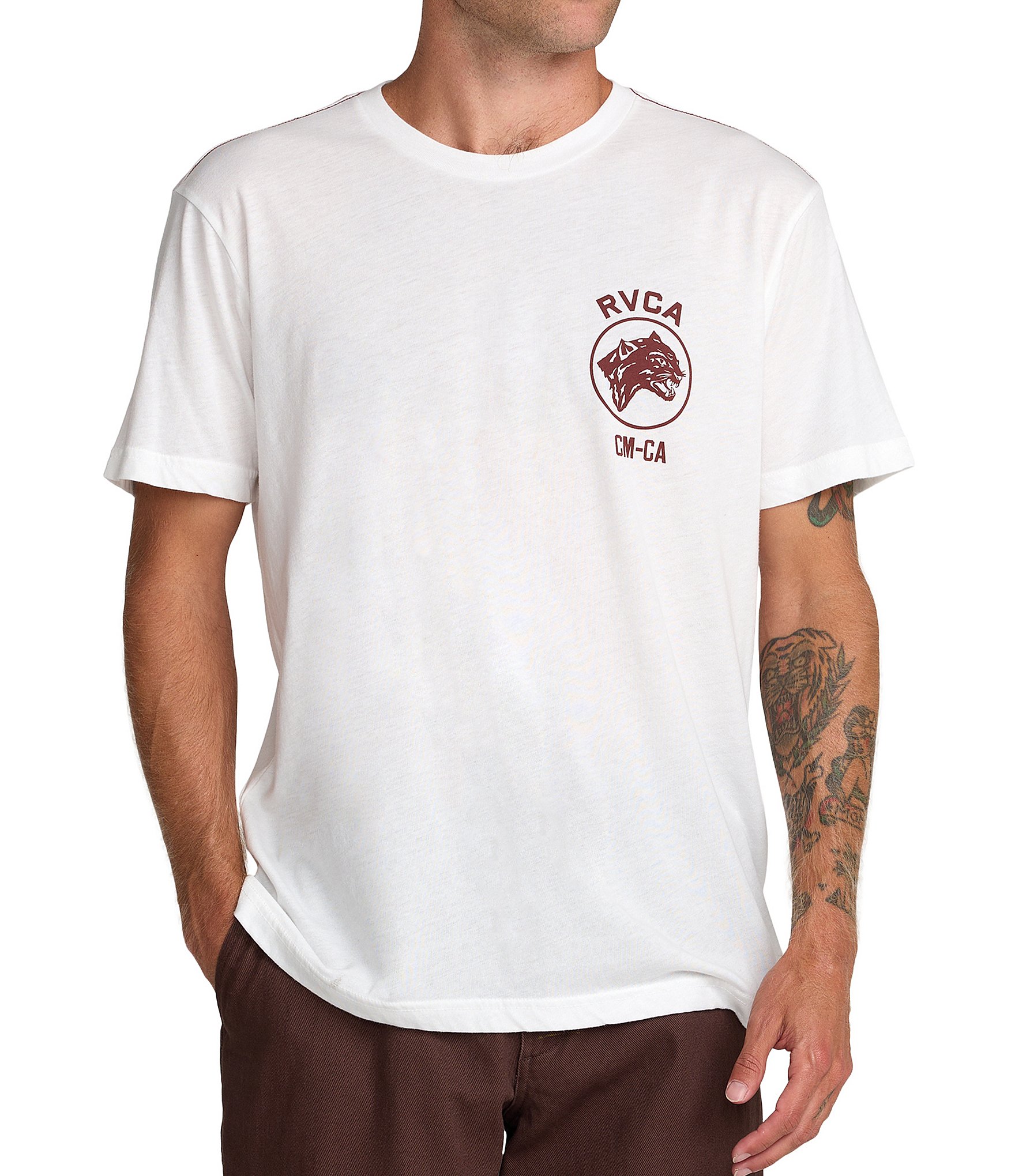 RVCA Short Sleeve Sky Cat T-Shirt