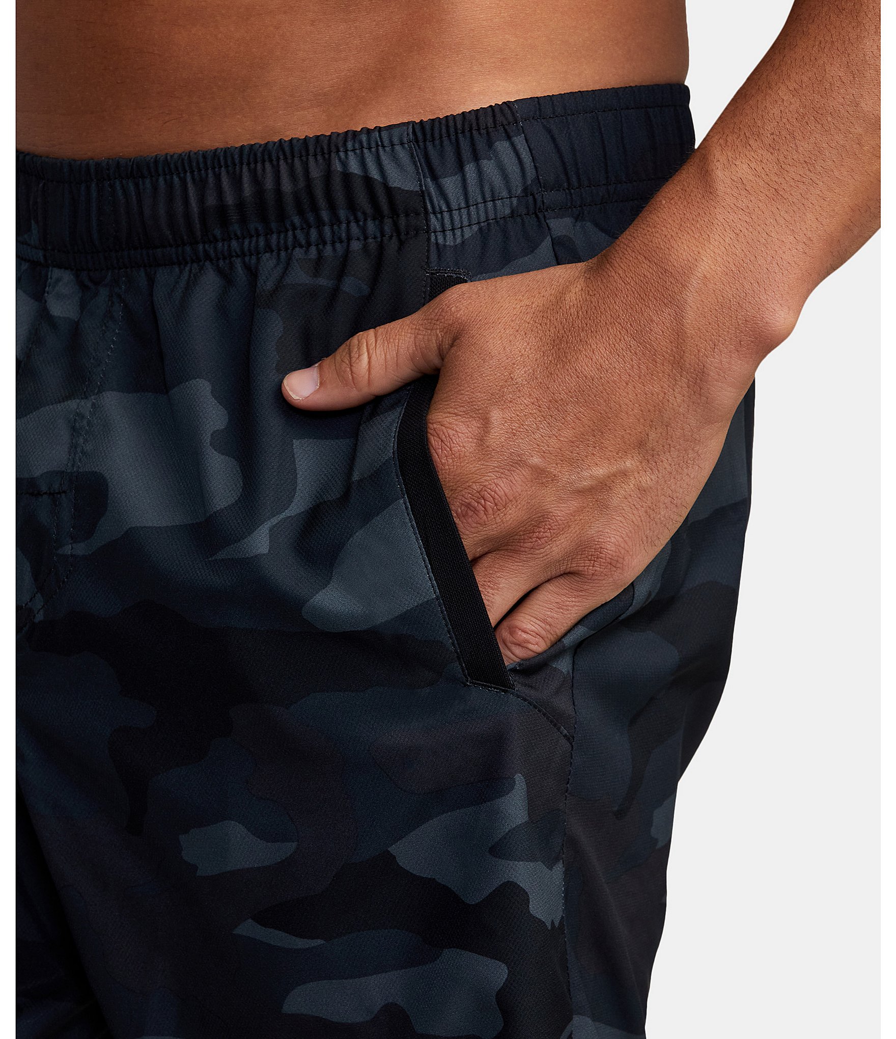 RVCA VA Sport Yogger lV Elastic Pull-On 17#double; Outseam Camo Athletic Shorts