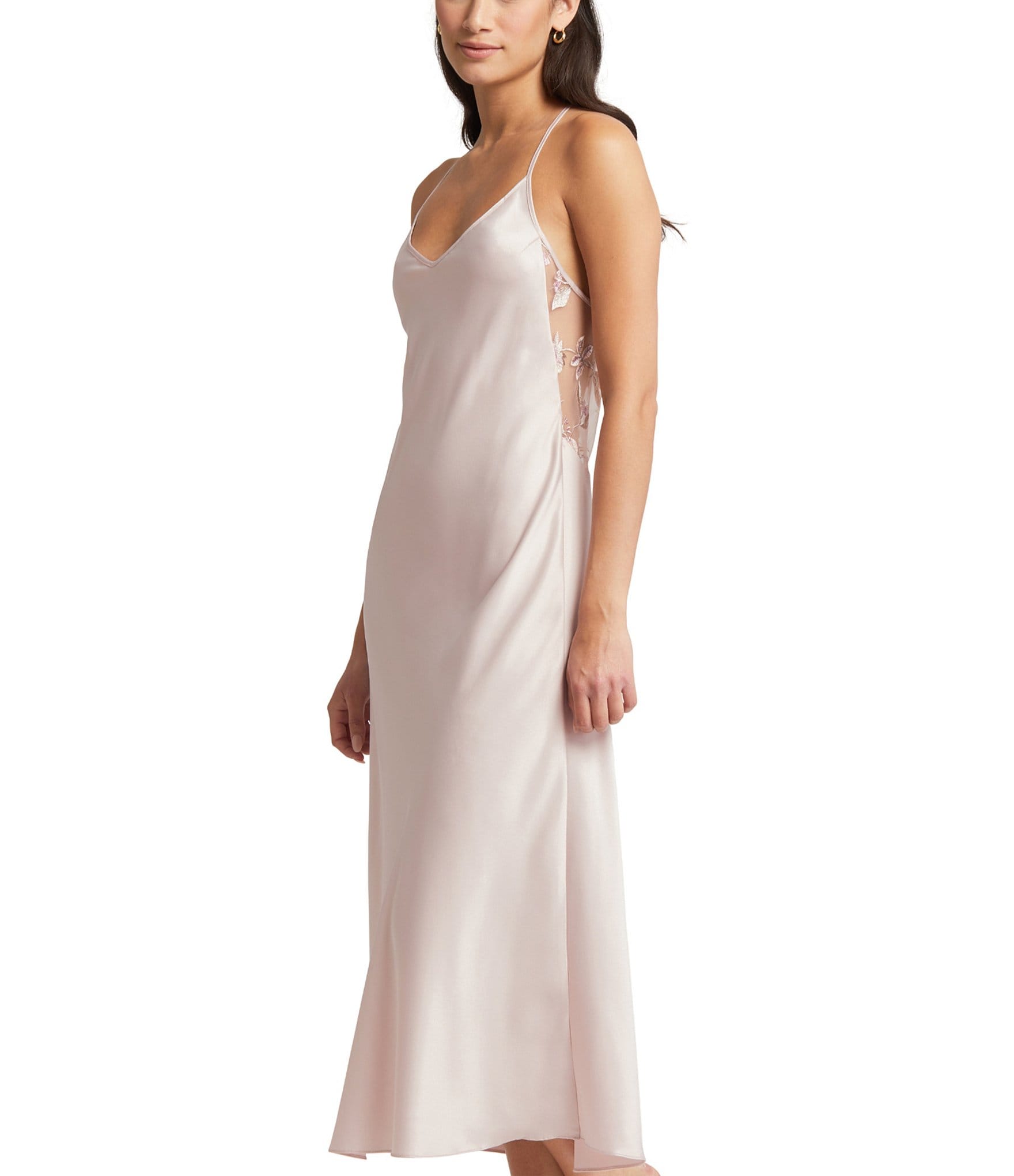 Rya Collection Stunning V-Neck Embroidered Back Gown