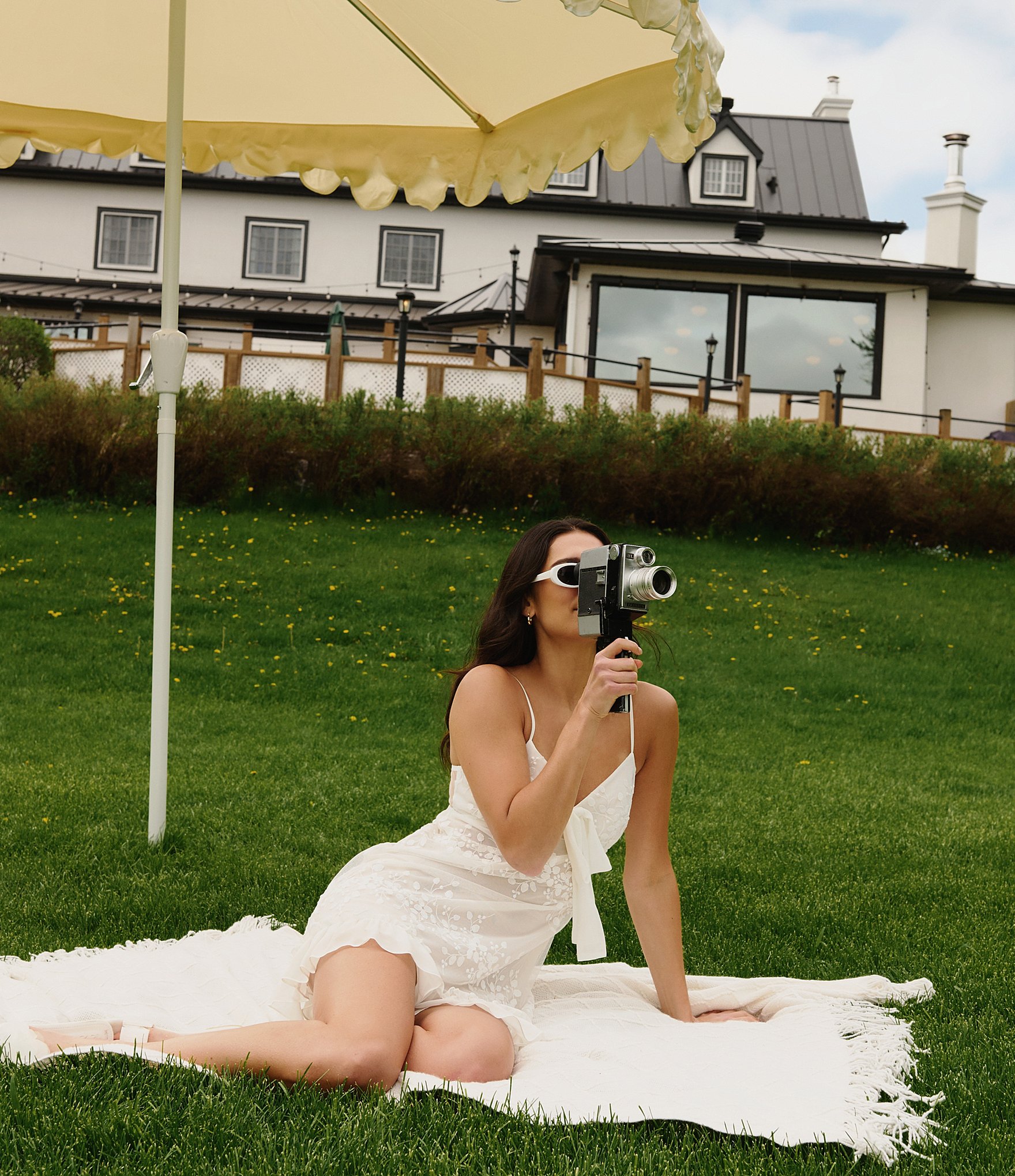 Rya Collection Tidal Sleeveless V-Neck Chiffon & Embroidered Netting Ruffled Hem Bridal Chemise