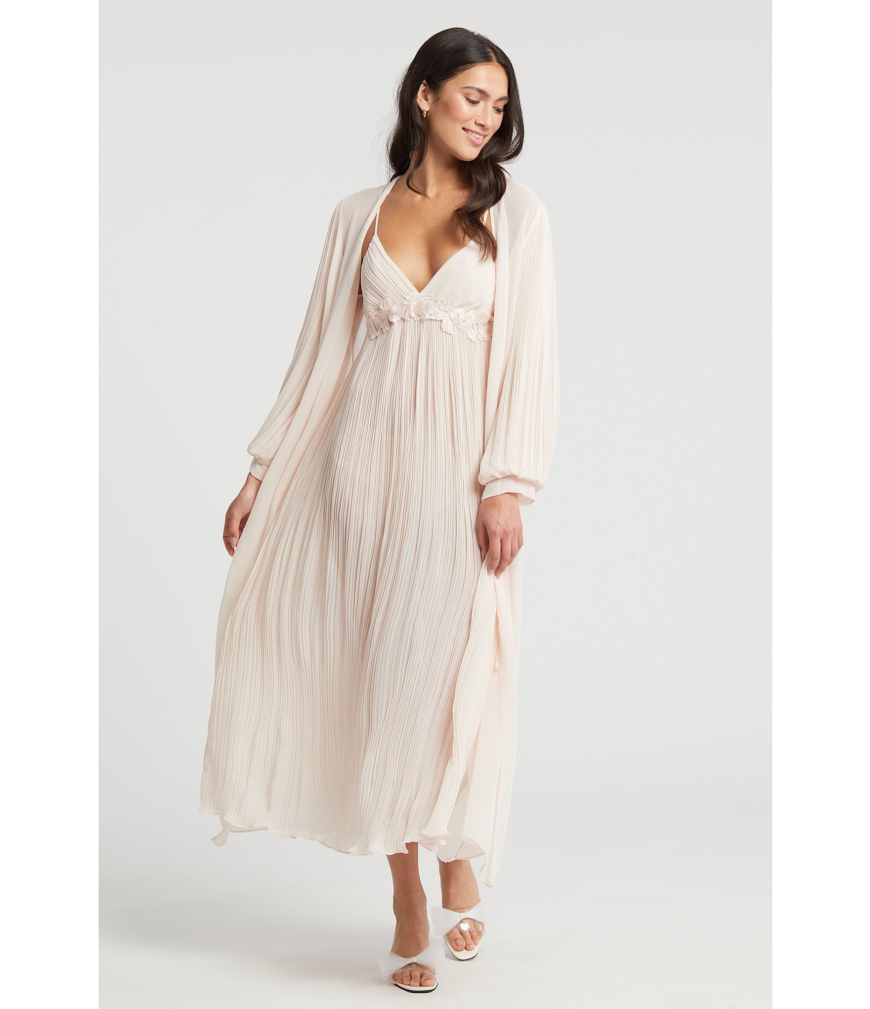 Rya Collection True Love Solid Chiffon Long Robe