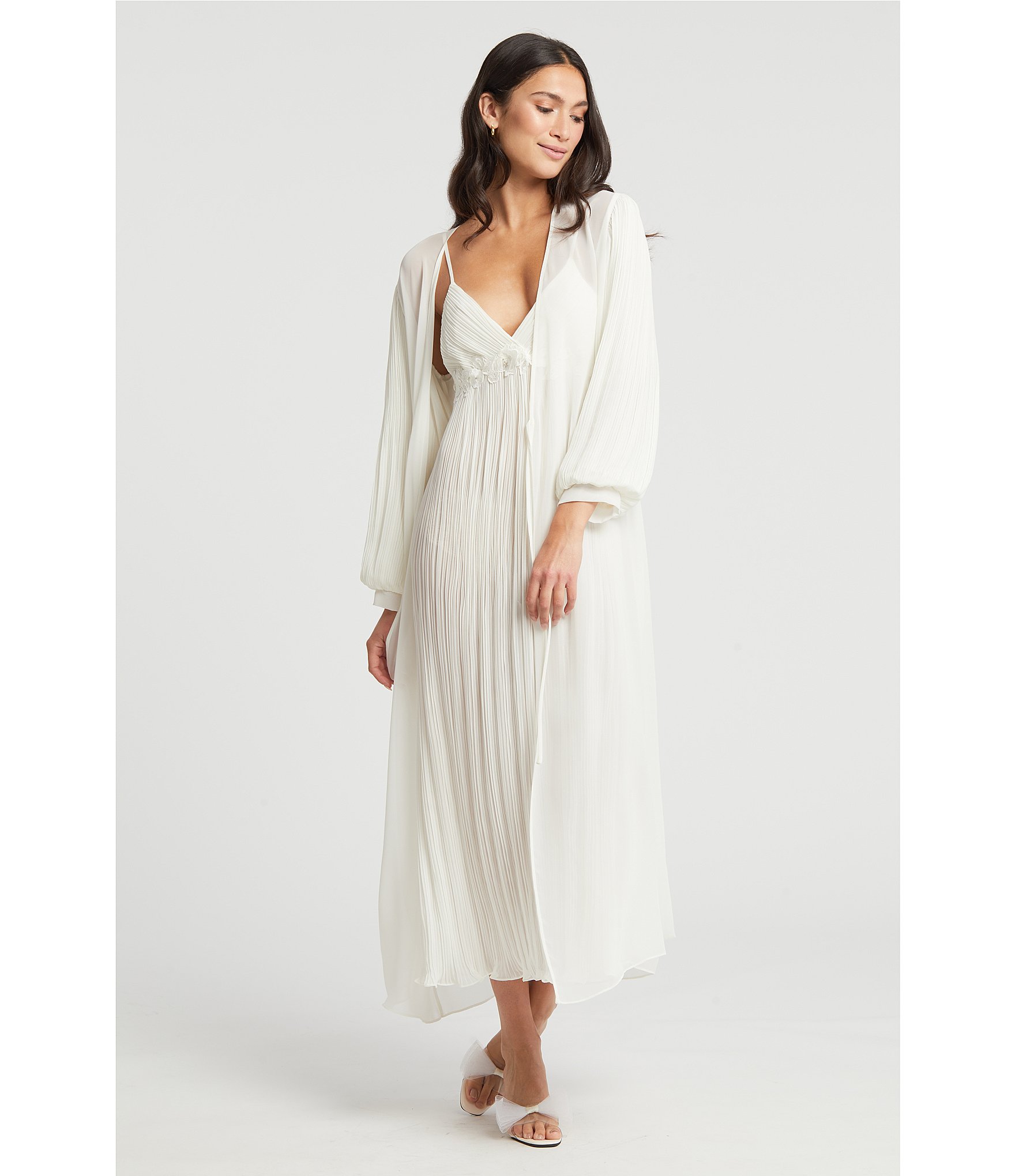 Rya Collection True Love Solid Chiffon Long Robe