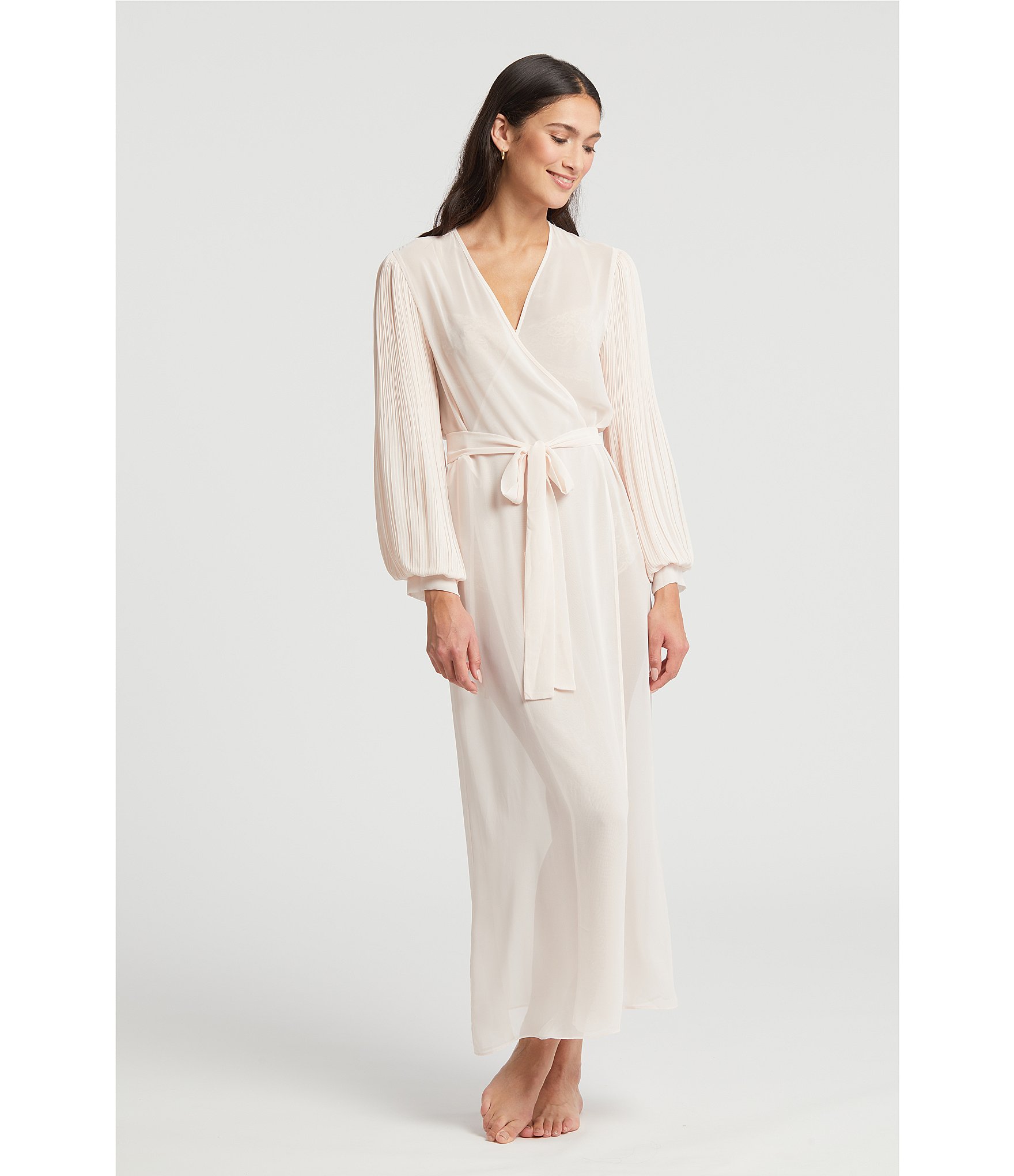 Rya Collection True Love Solid Chiffon Long Robe