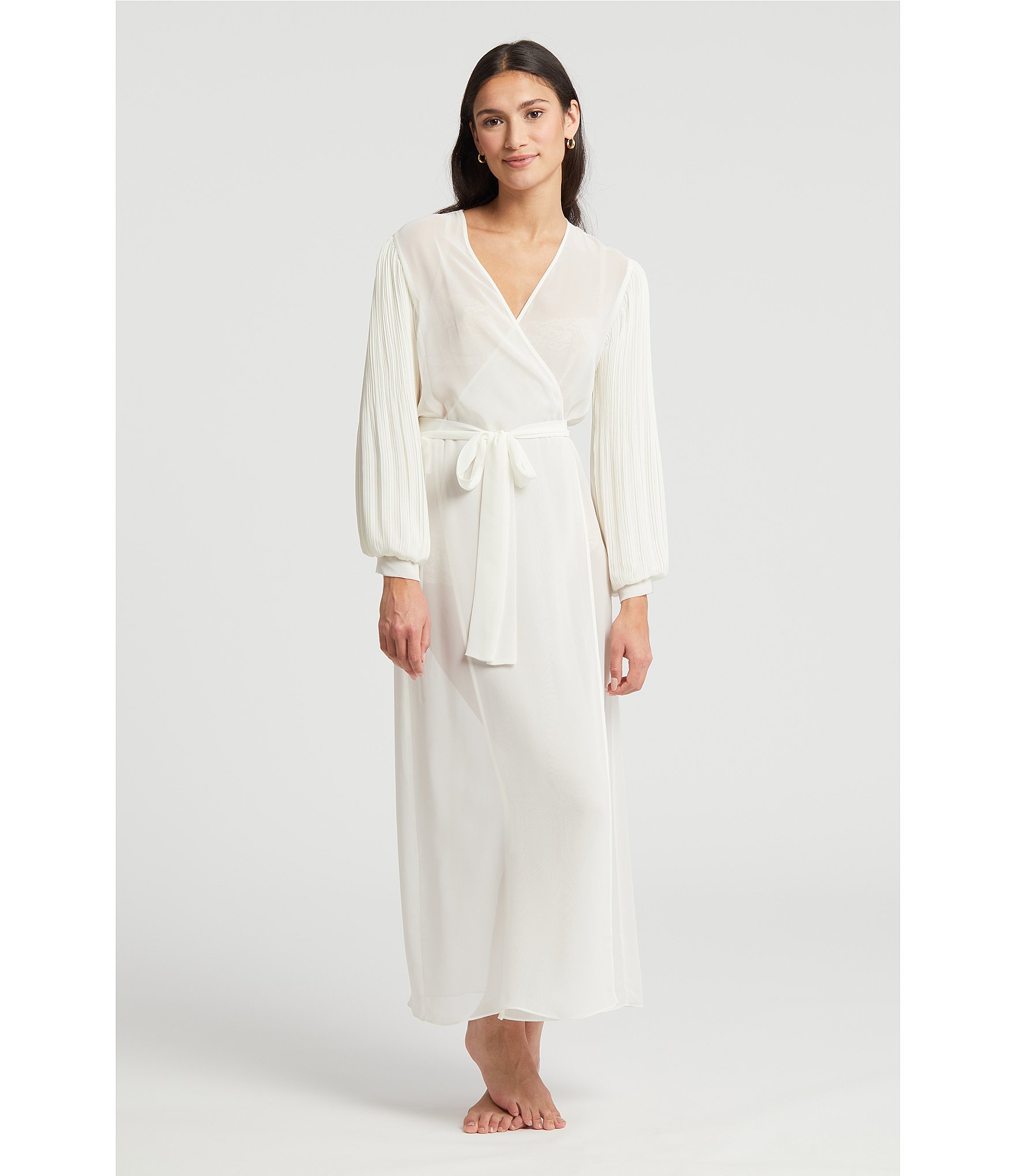 Rya Collection True Love Solid Chiffon Long Robe