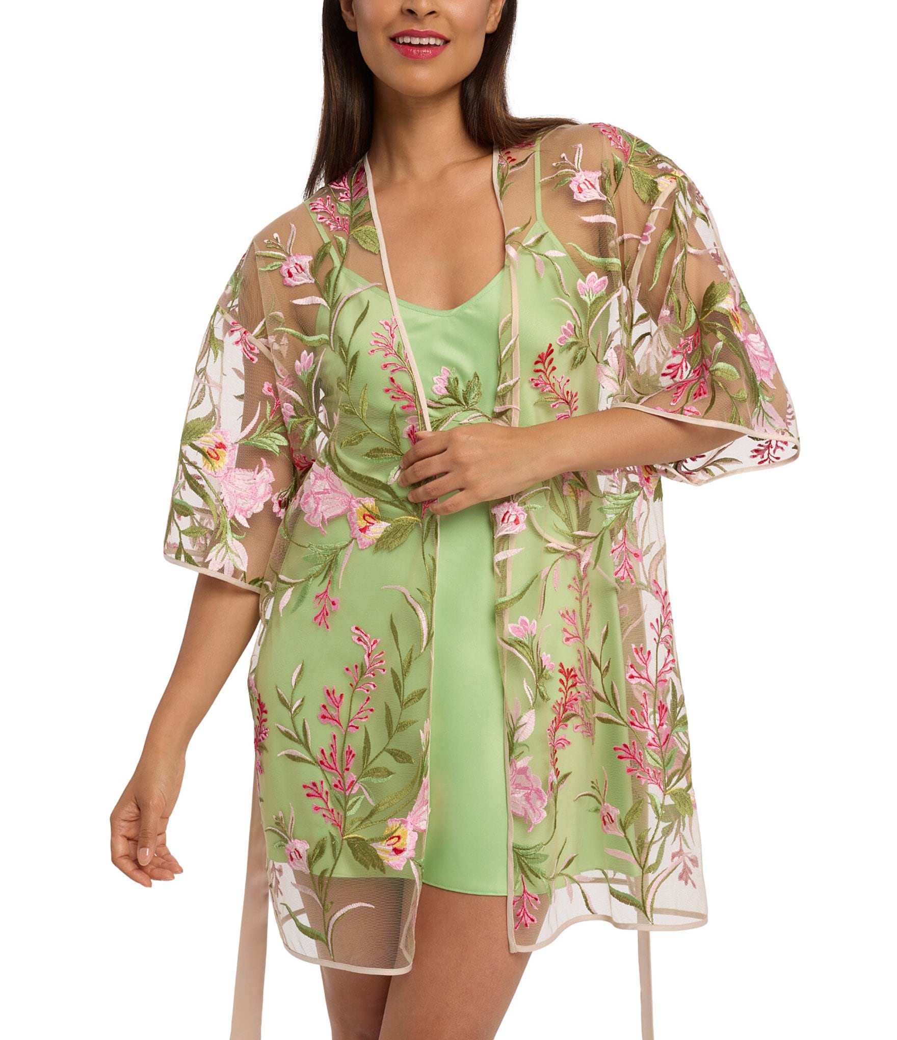 Rya Collection Valencia Floral Embroidered Cover Up