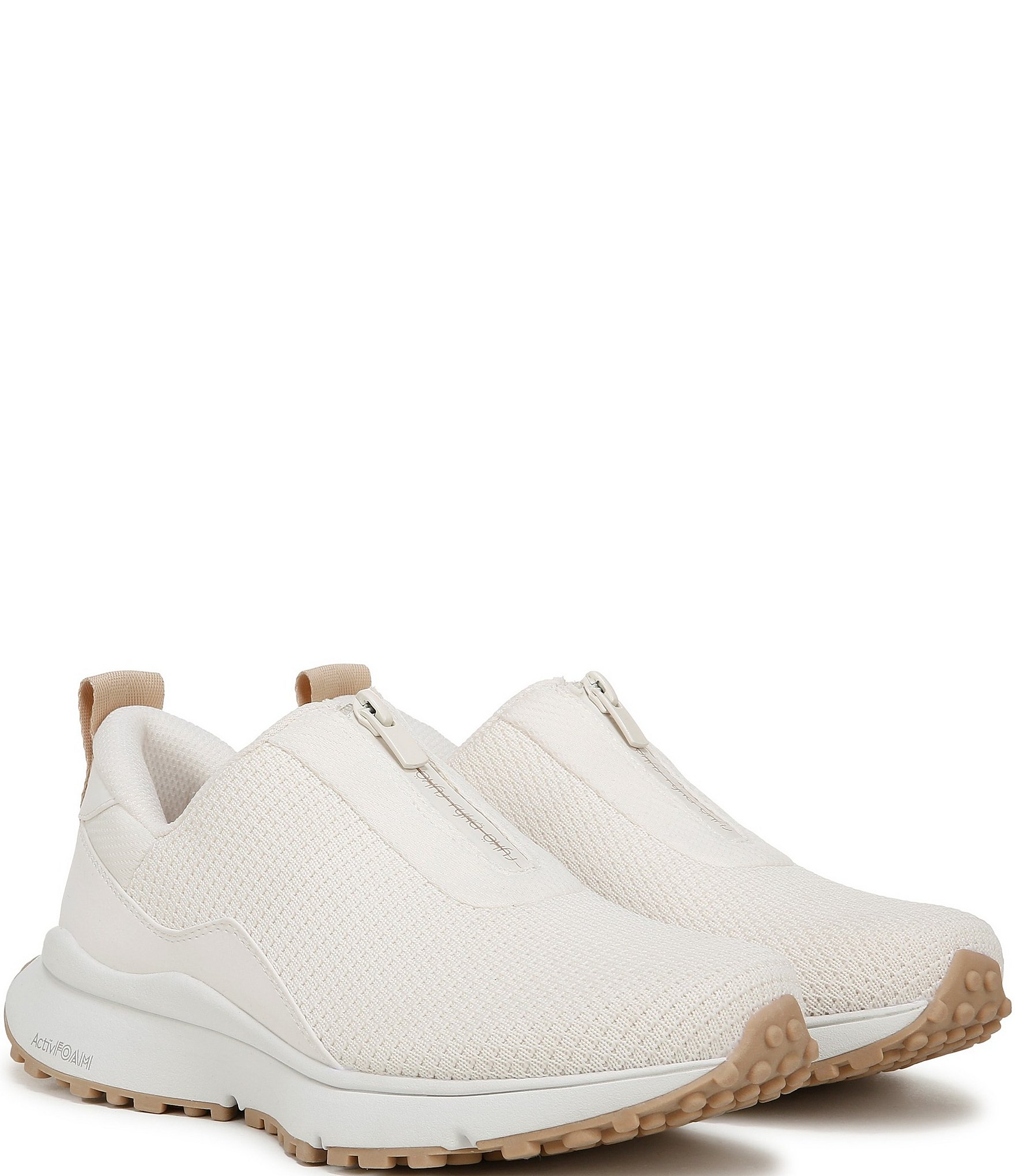 Ryka Jumpstart Zip Stretch Knit Slip On Sneakers