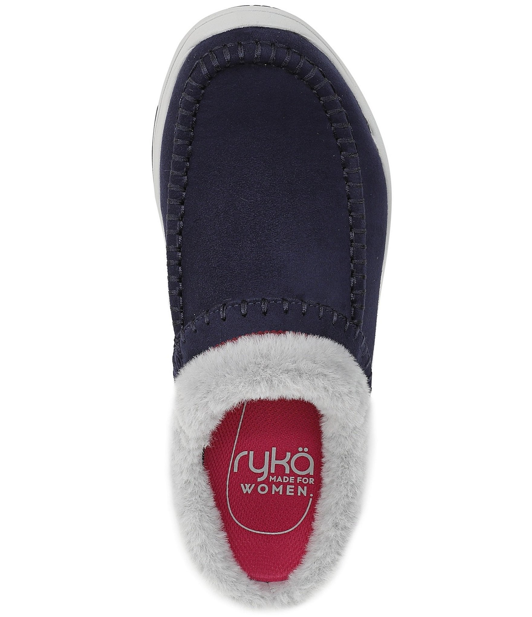 Ryka Women's Arrow Faux Fur Sherpa Collar Mule Slippers