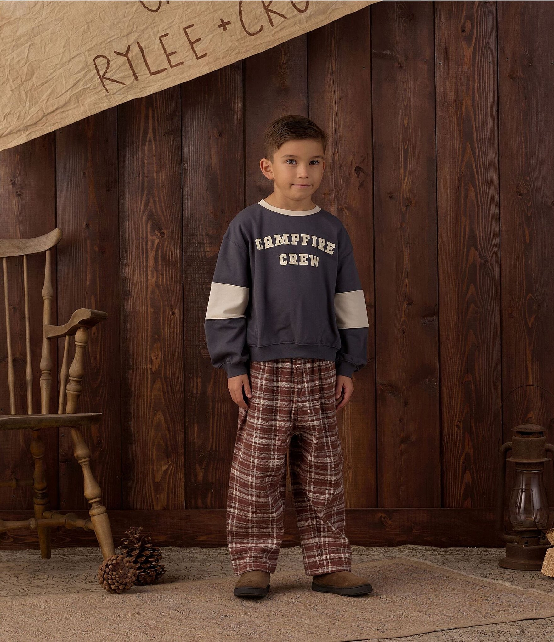 Rylee + Cru Little Boys Campfire Crew Sweatshirt