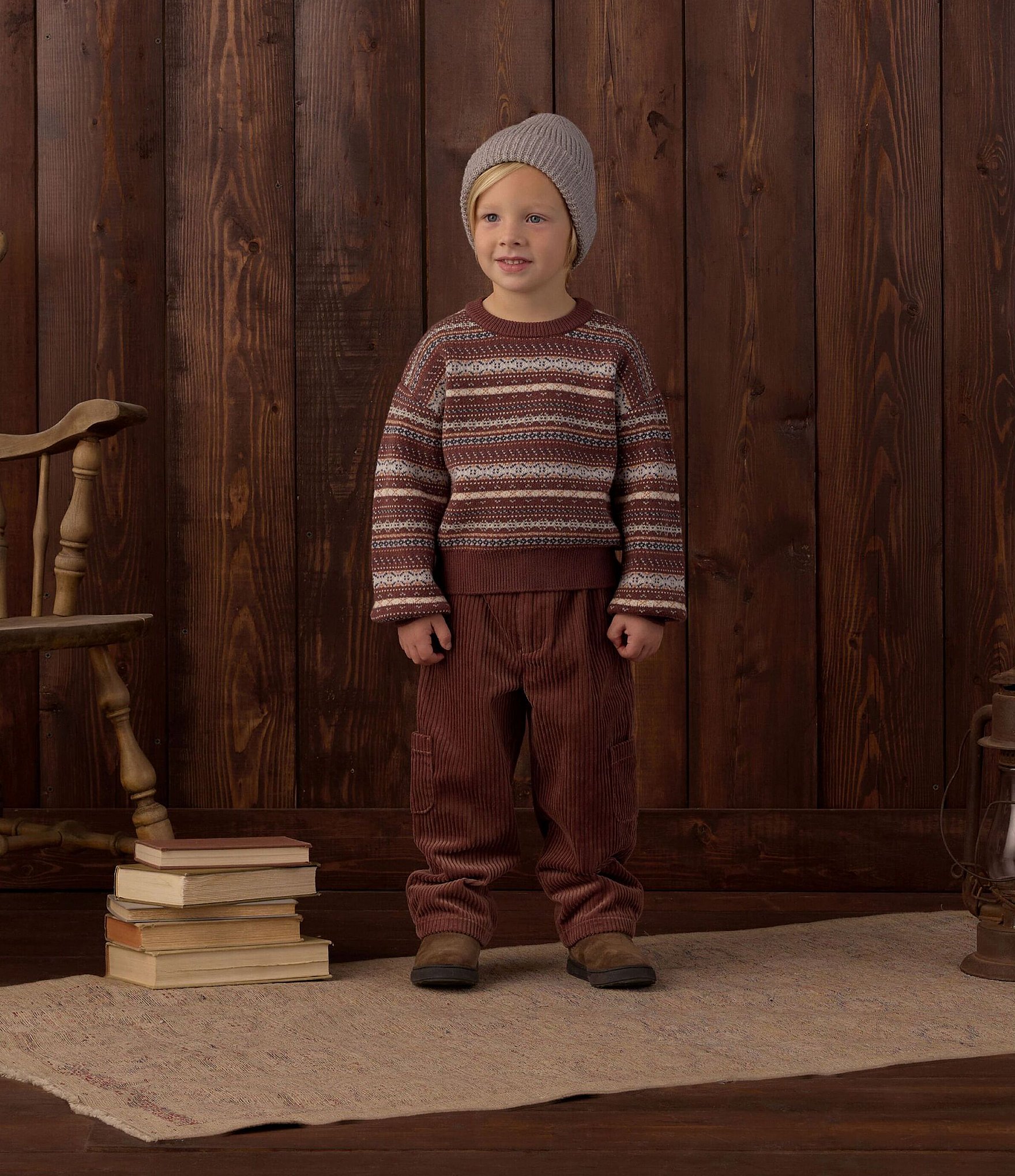 Rylee + Cru Little Boys Elastic Waist Cargo Pants