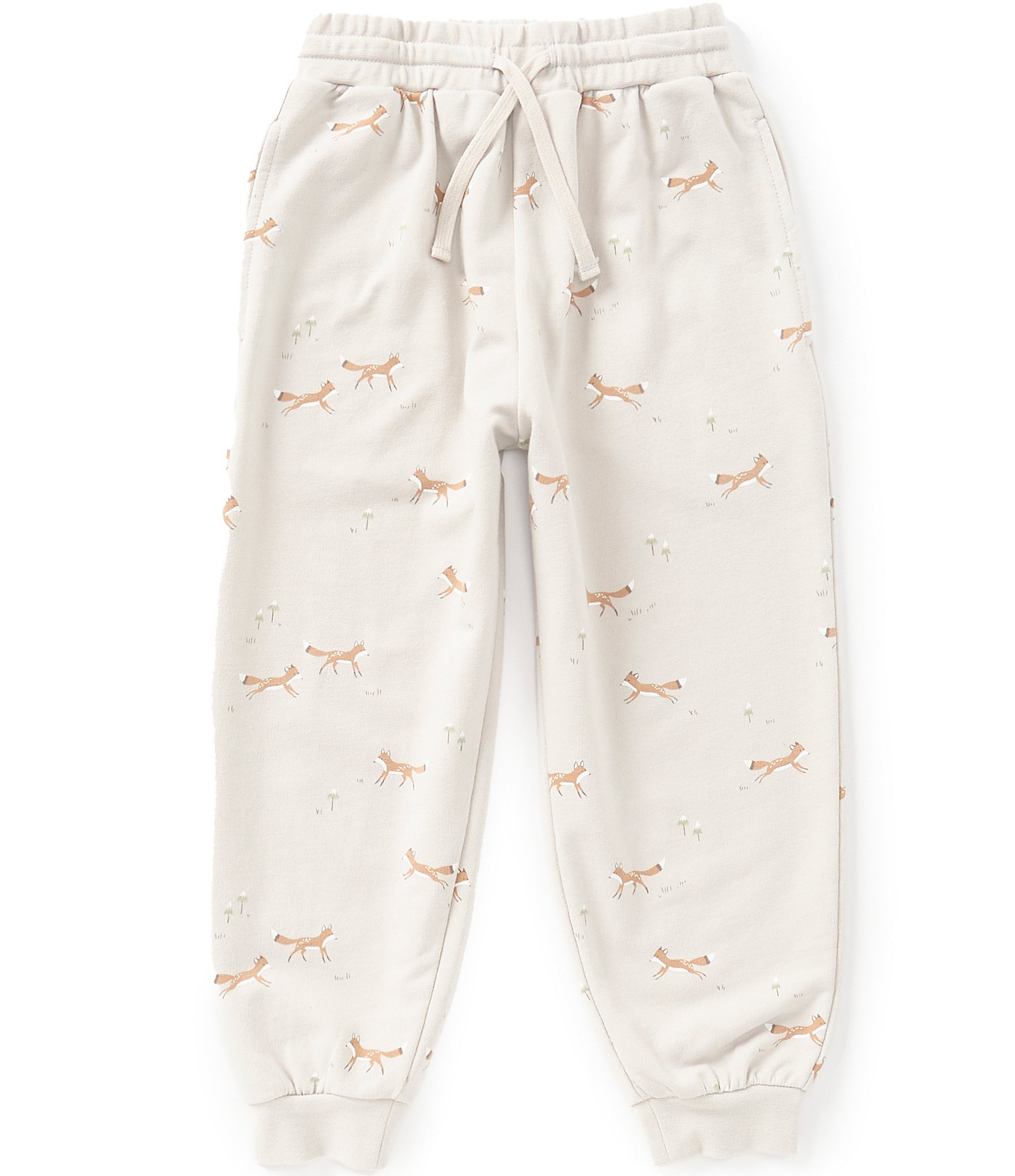 Rylee + Cru Little Boys Pull On Fox Print Joggers