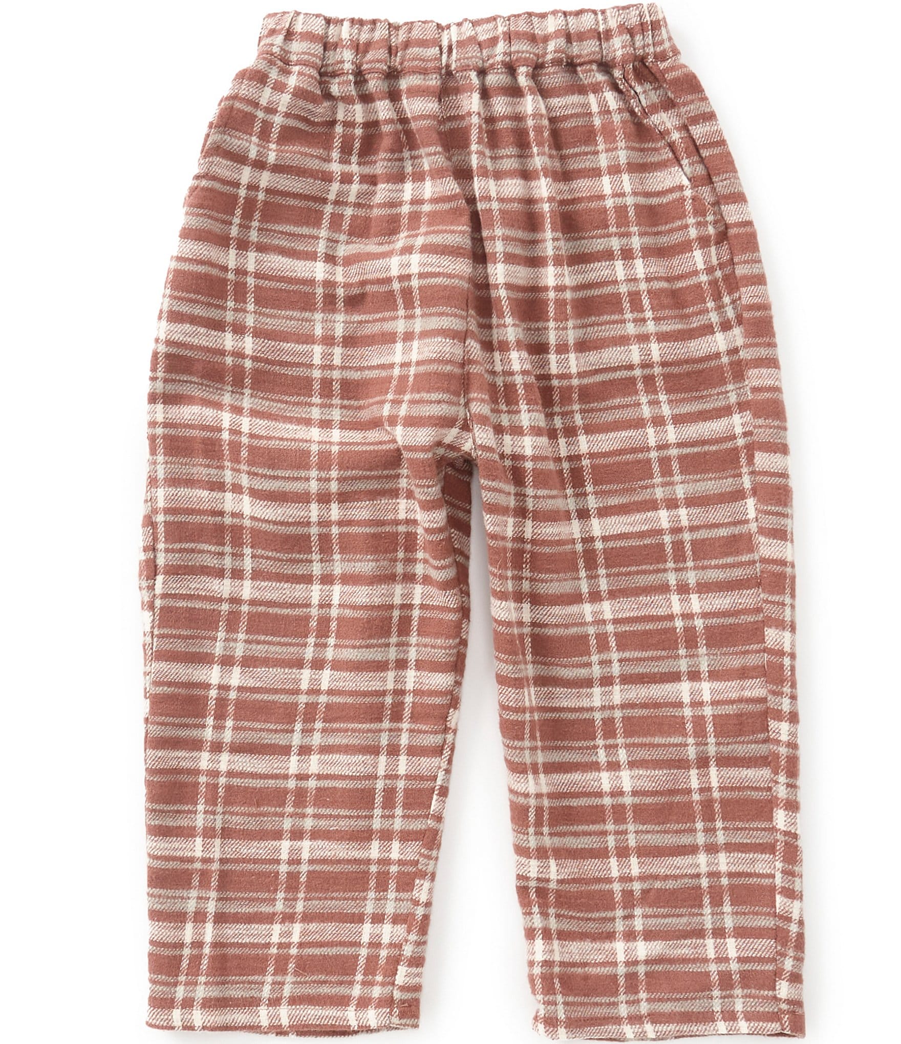 Rylee + Cru Little Boys Pull On Plaid Pants