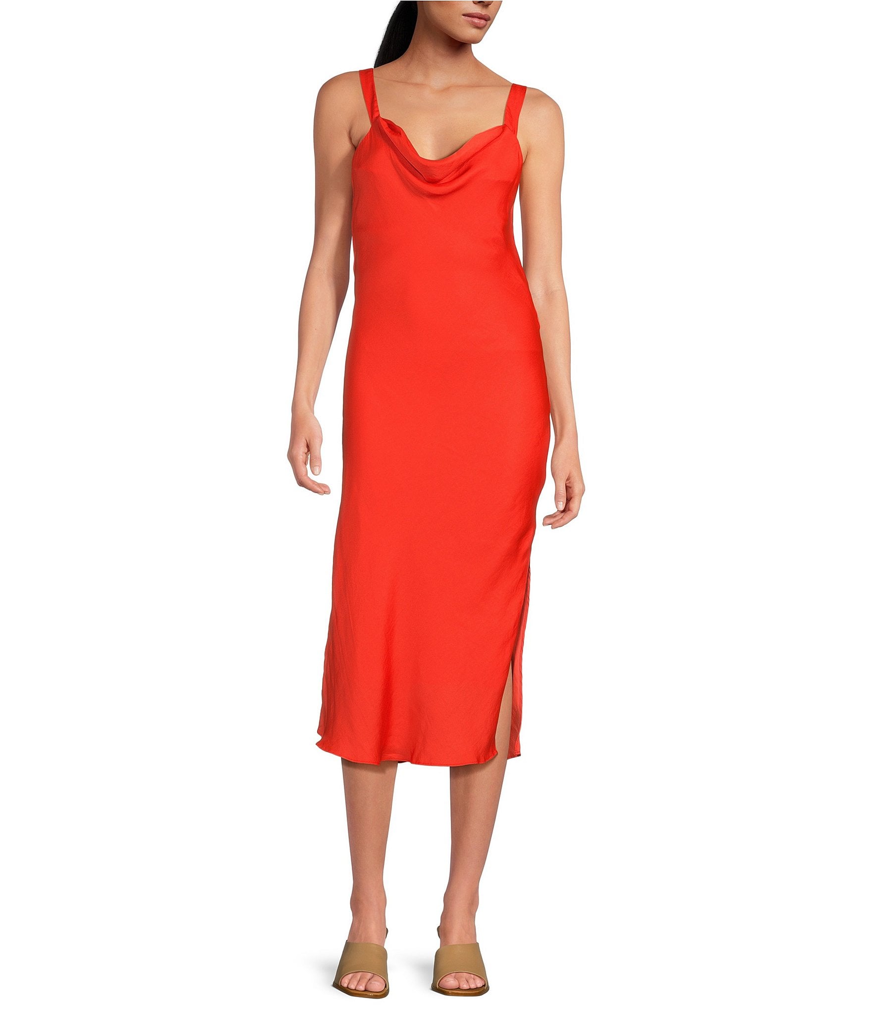 Sage The Label Cowl Neck Sleeveless Midi Dress | Dillard's