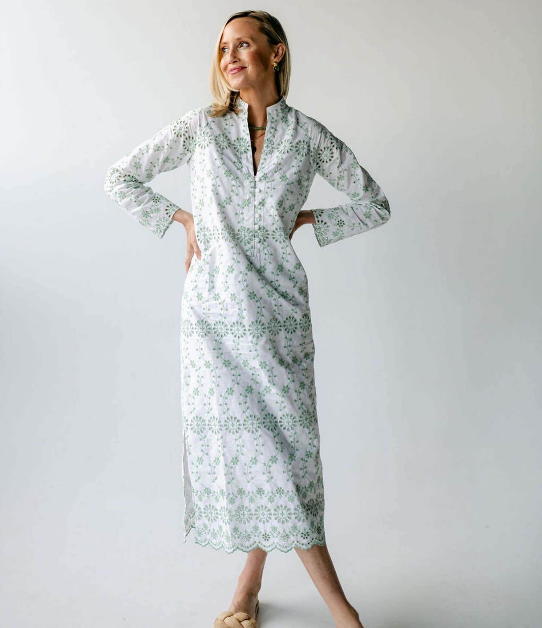 Long sleeve best sale caftan dress