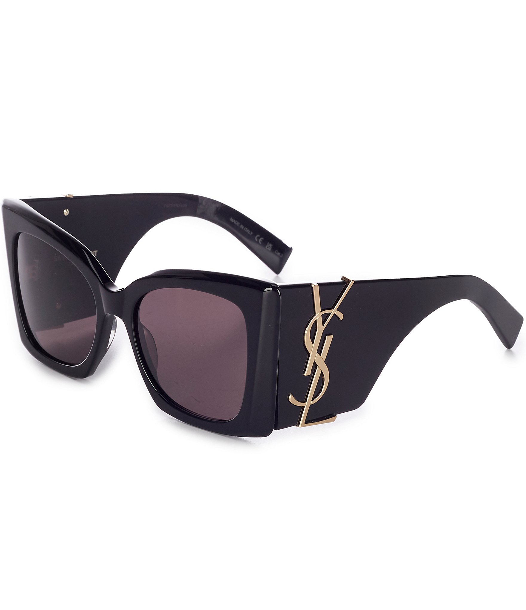 SAINT LAURENT EYEWEAR Rectangular-frame recycled acetate sunglasses |  NET-A-PORTER