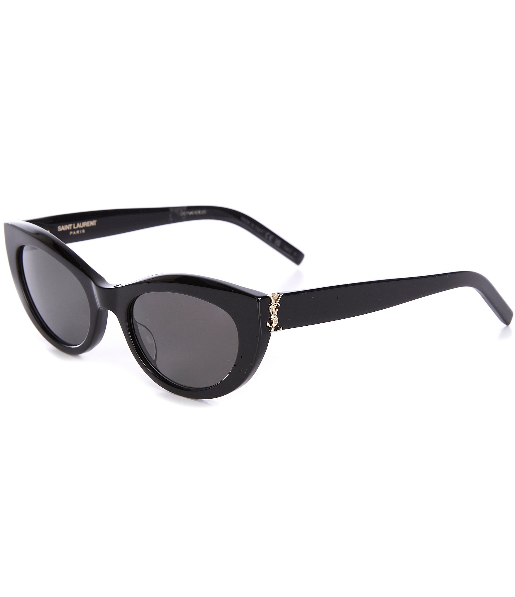 Saint Laurent Eyewear - Narrow Cat-Eye Acetate Sunglasses - Womens - Black