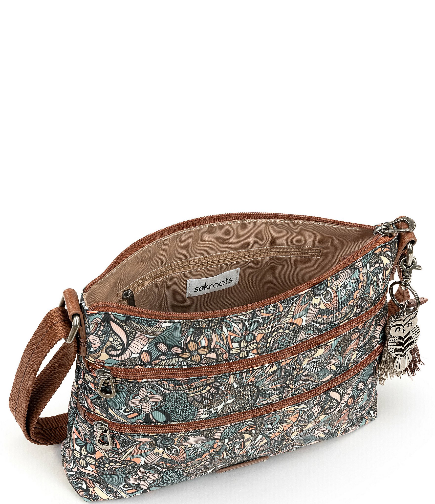 Sakroots Basic Zip Top Spirit Desert Crossbody Bag