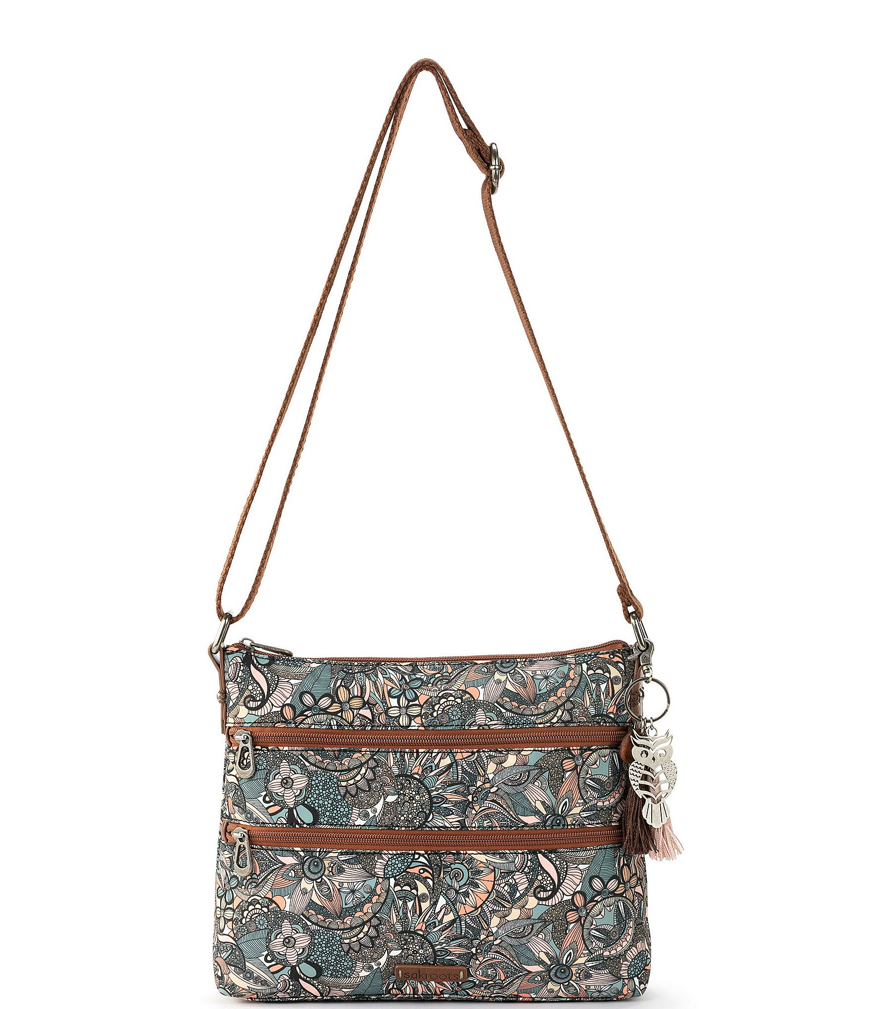 Sakroots Basic Zip Top Spirit Desert Crossbody Bag