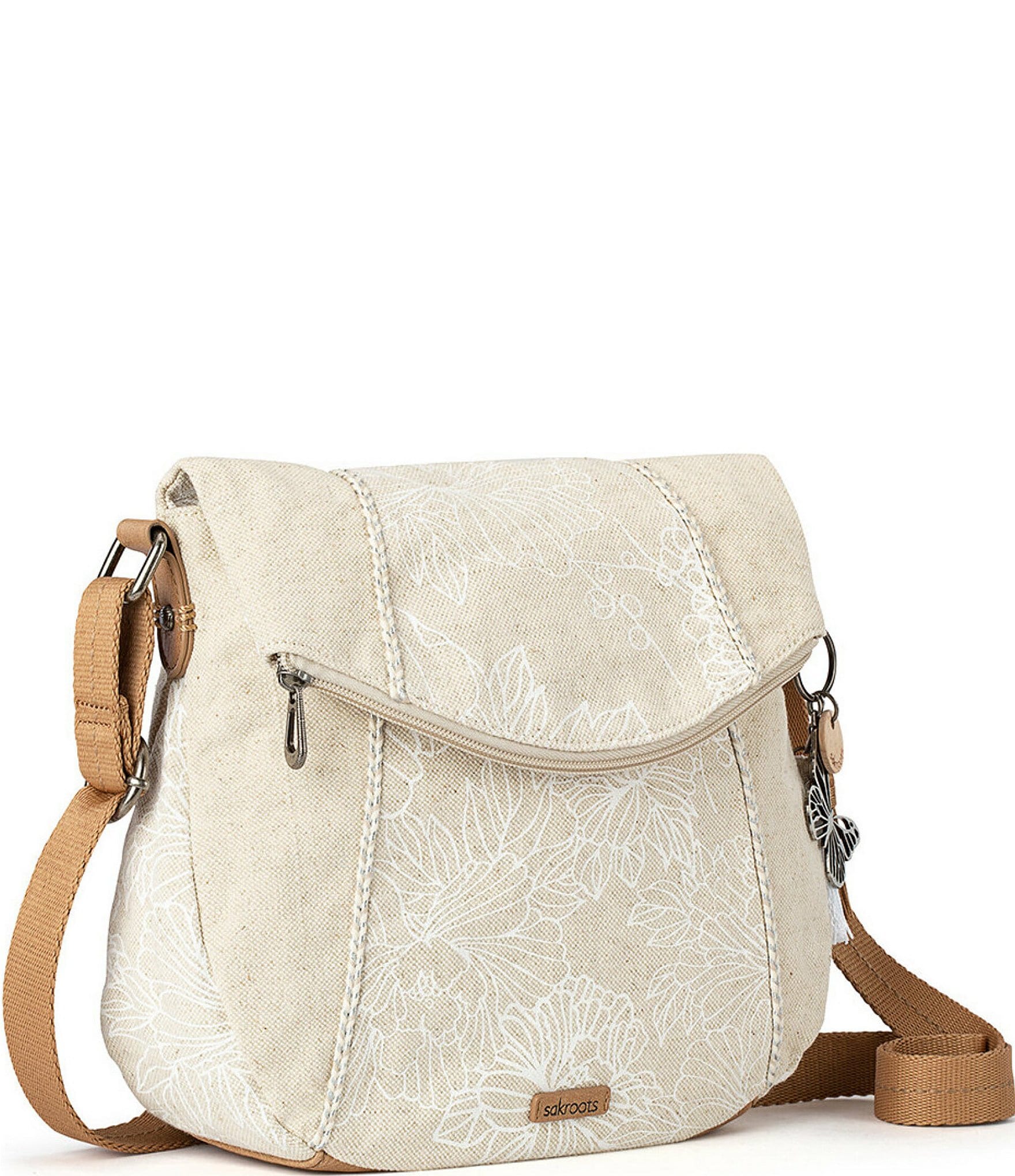 Sakroots Foldover Flower Blossom Crossbody Bag