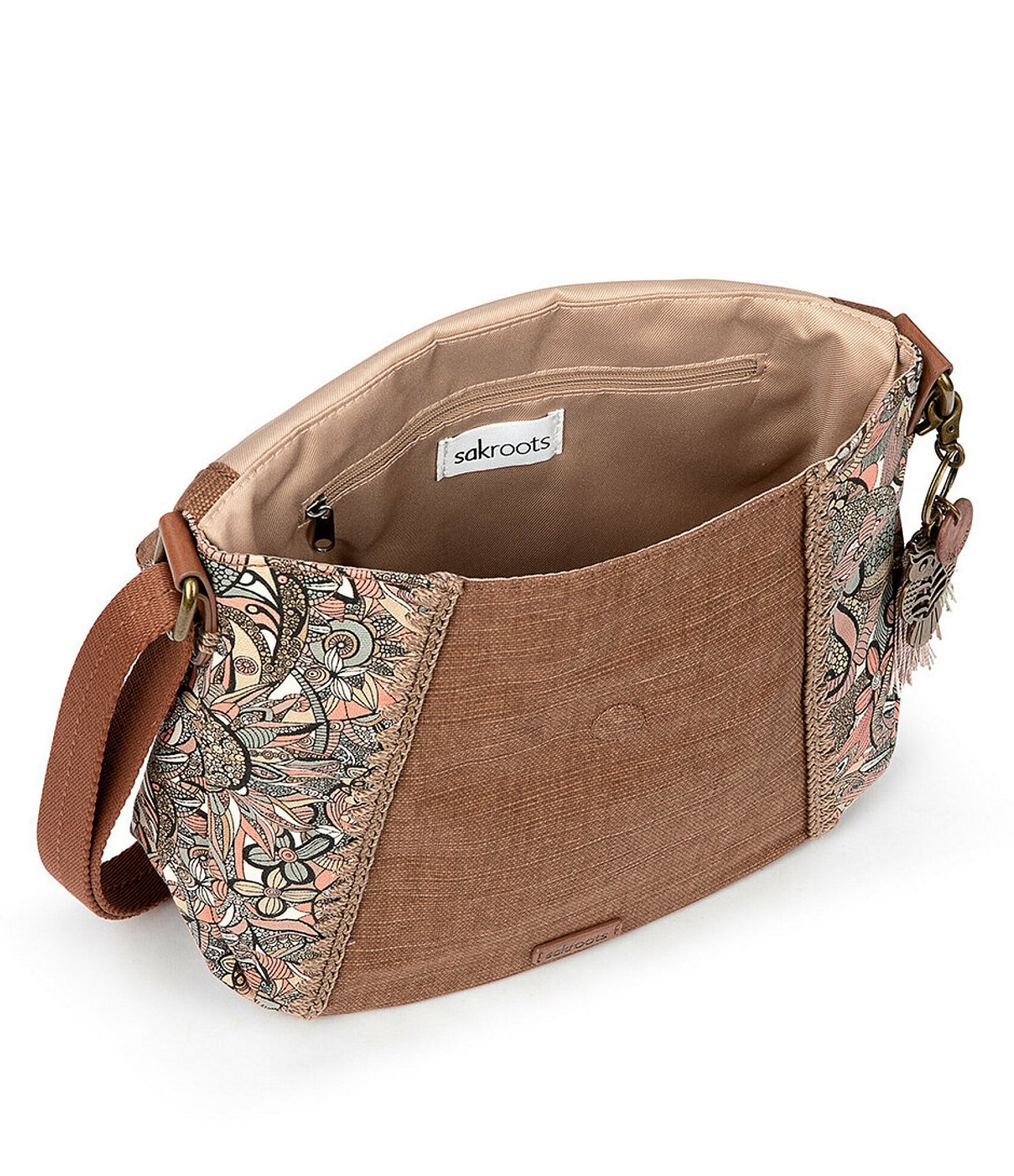 Sakroots Foldover One World Sienna Crossbody Bag