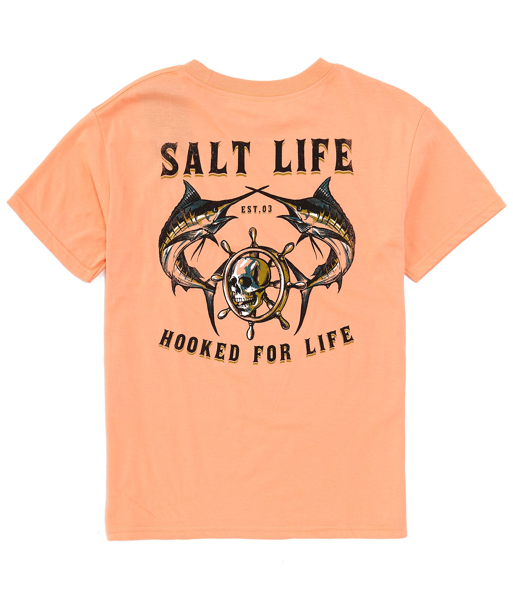 Salt Life Big Boys 8-20 Short Sleeve Hooked for Life Swordfish T-Shirt - S