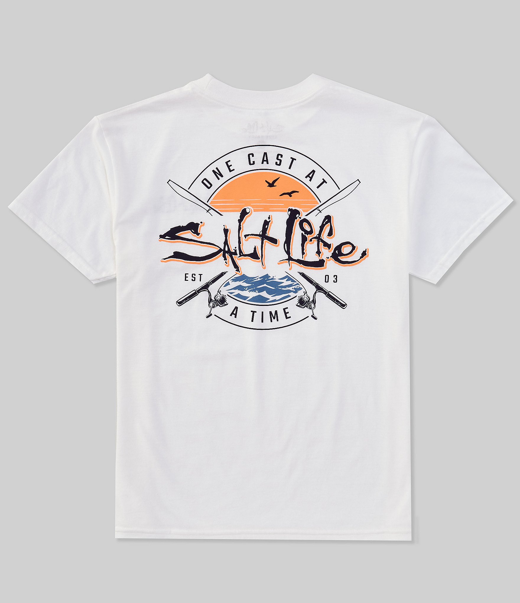 Salt Life Big Boys 8-20 Short Sleeve One Cast At A Time Graphic T-Shirt