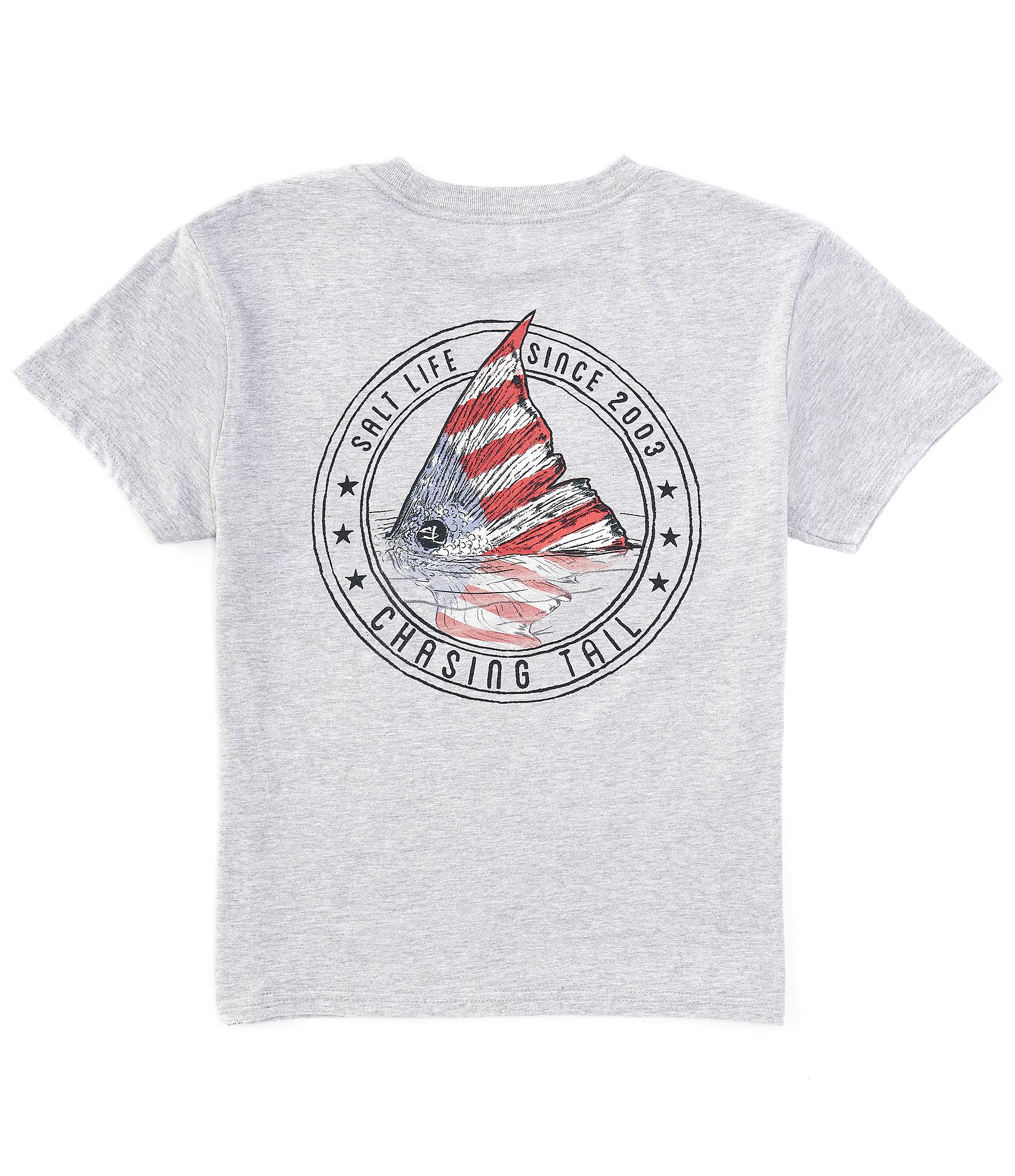 Salt Life Big Boys 8-20 Short Sleeve Redfish Stars And Graphic T-Shirt