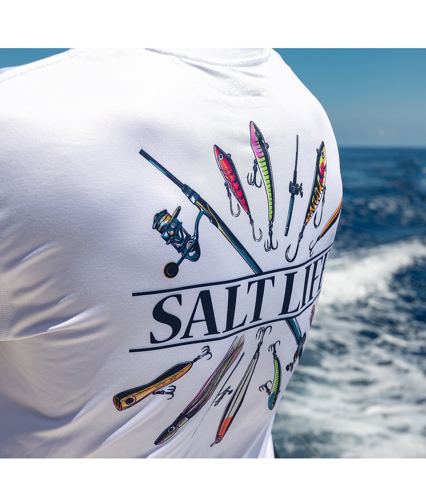 Salt Life Long Sleeve Lure Me In SLX Performance Graphic T-Shirt