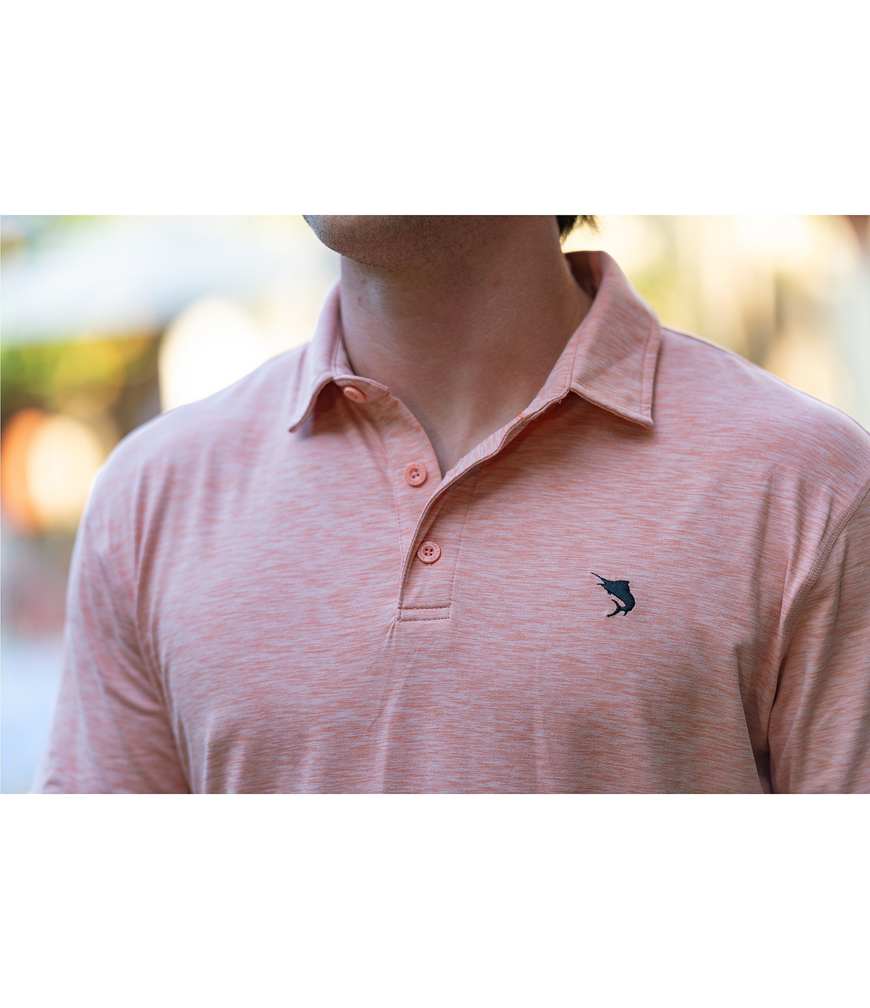 Salt Life Outrigger Short Sleeve Knit Polo Shirt