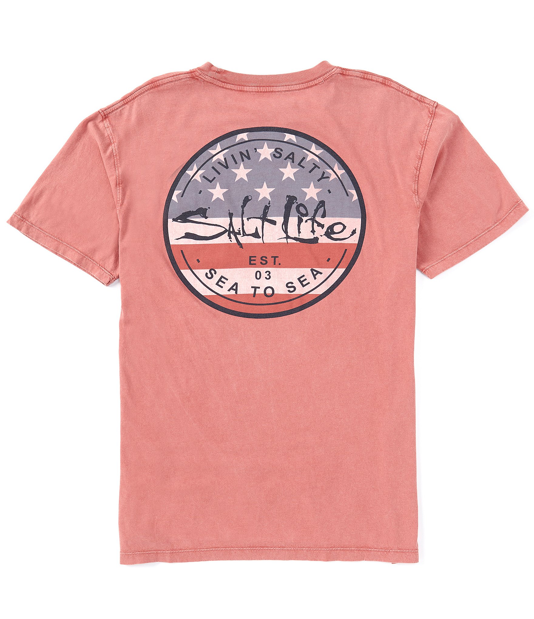 Salt Life Short Sleeve Sea Stars & Stripes Graphic T-Shirt