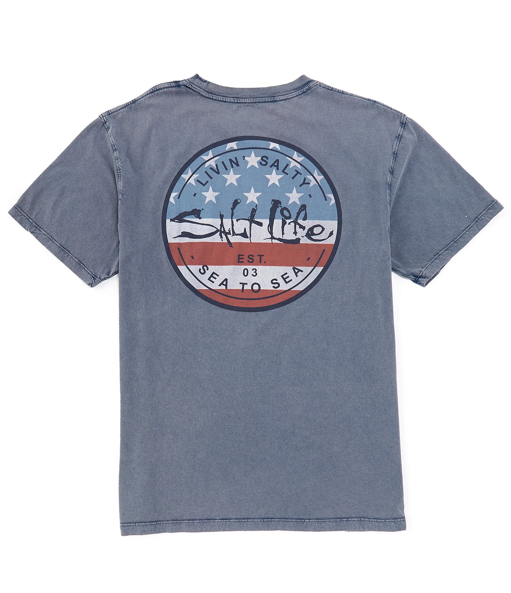 Salt Life Short Sleeve Sea Stars & Stripes Graphic T-Shirt