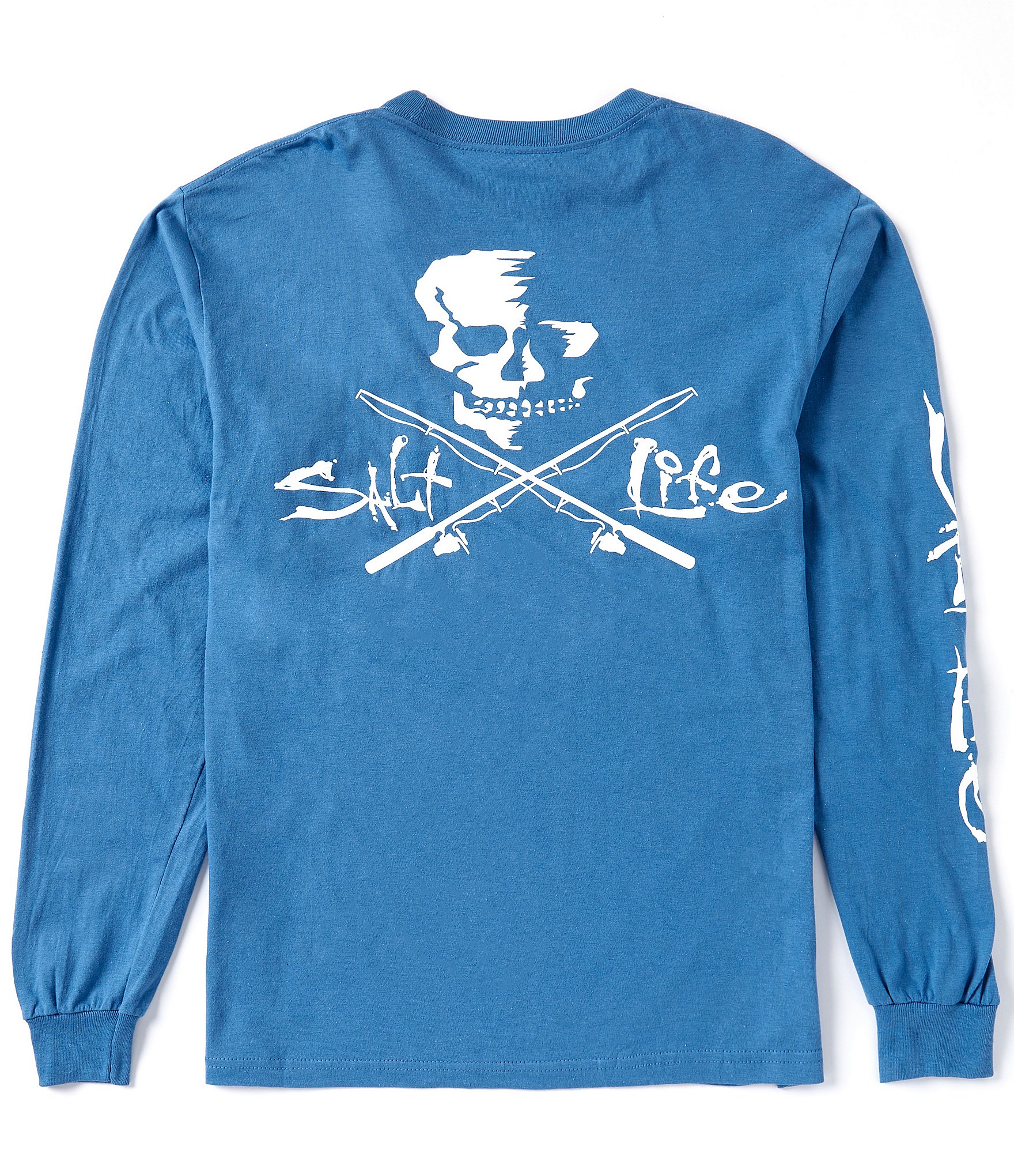 Salt Life Skull And Poles Long Sleeve Graphic T-Shirt