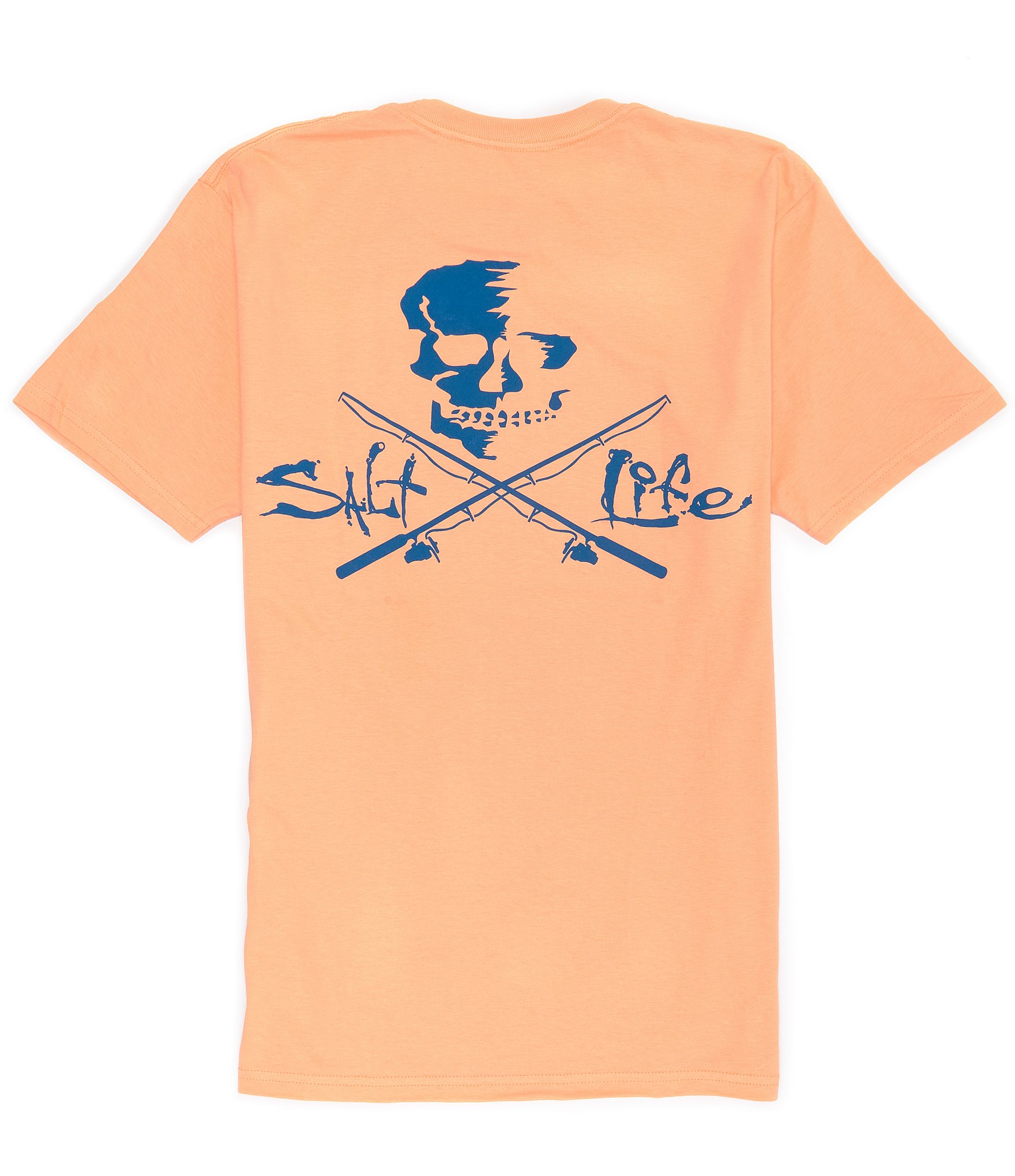 Salt Life Skull And Poles Short Sleeve Graphic Pocket T-Shirt