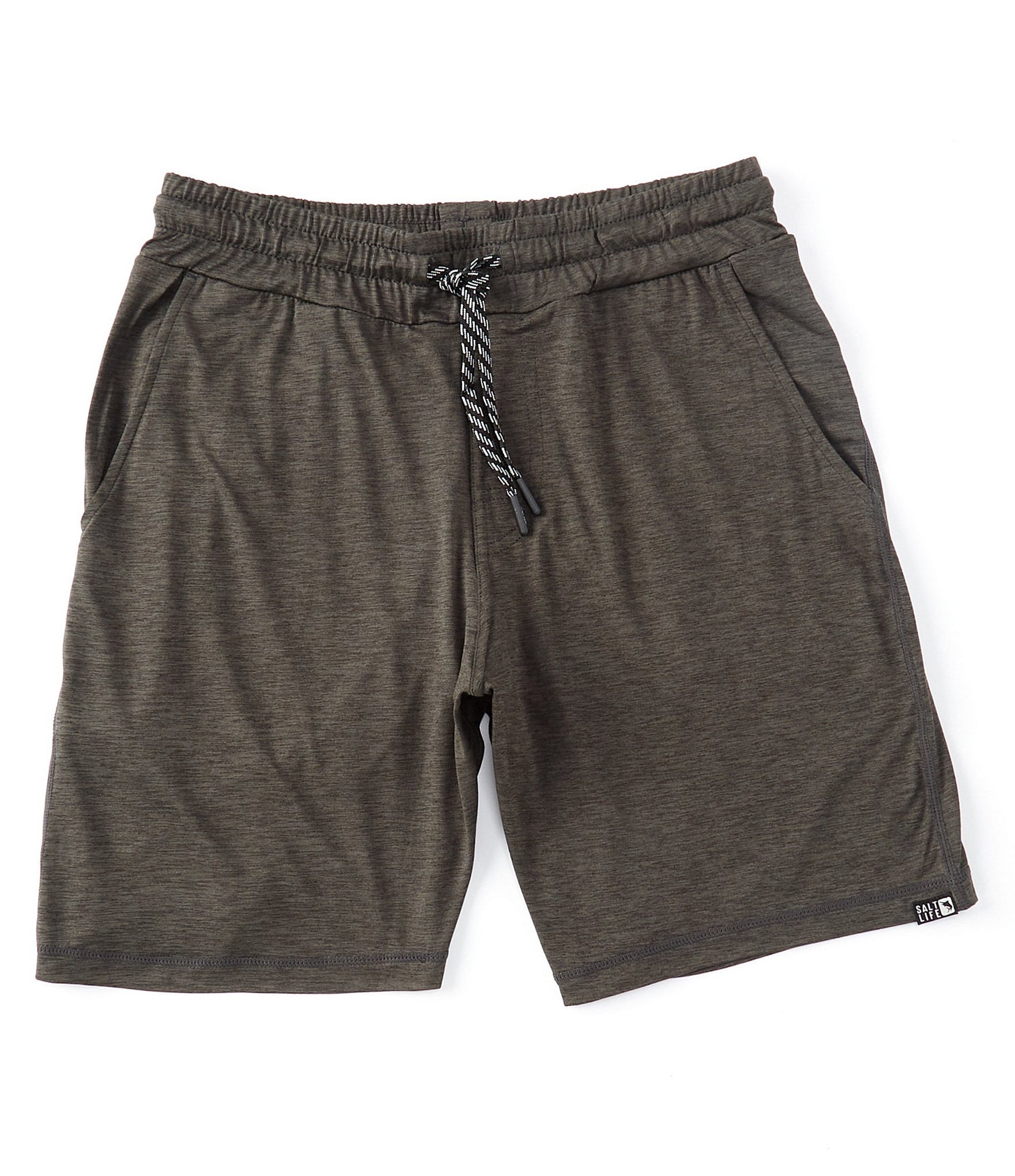 Salt Life Stride 19#double; Outseam Heathered-Knit Shorts