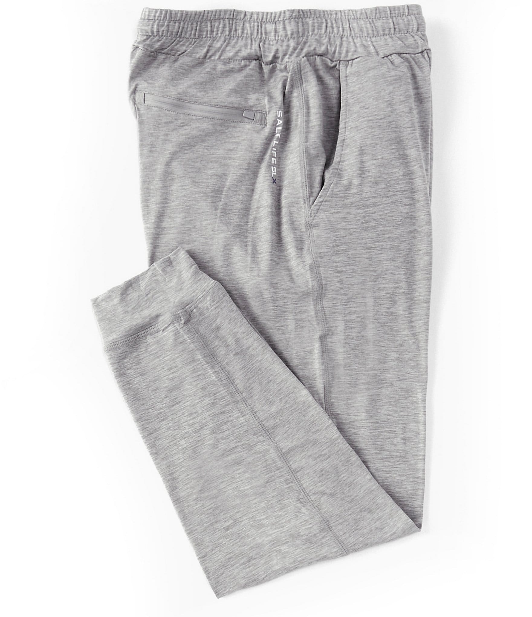 Salt Life Stride Performance Heather Brushed-Knit Jogger Pants