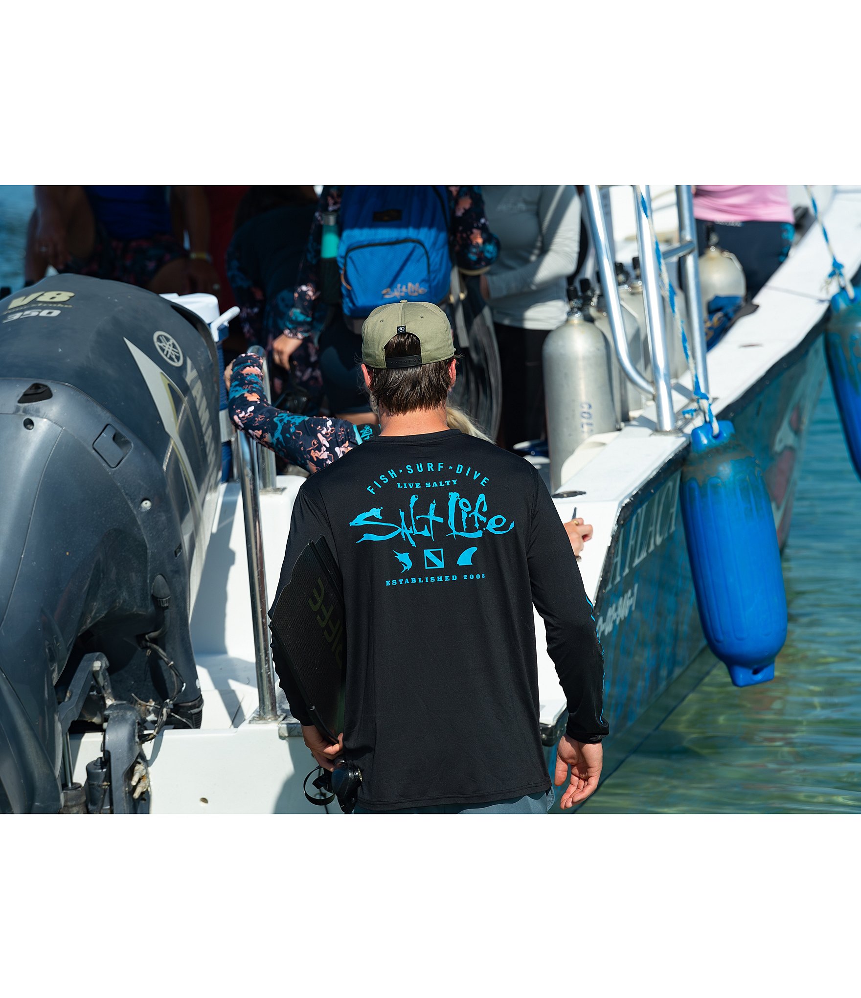 Salt Life Waterman's Trifecta Graphic Long Sleeve UV T-Shirt